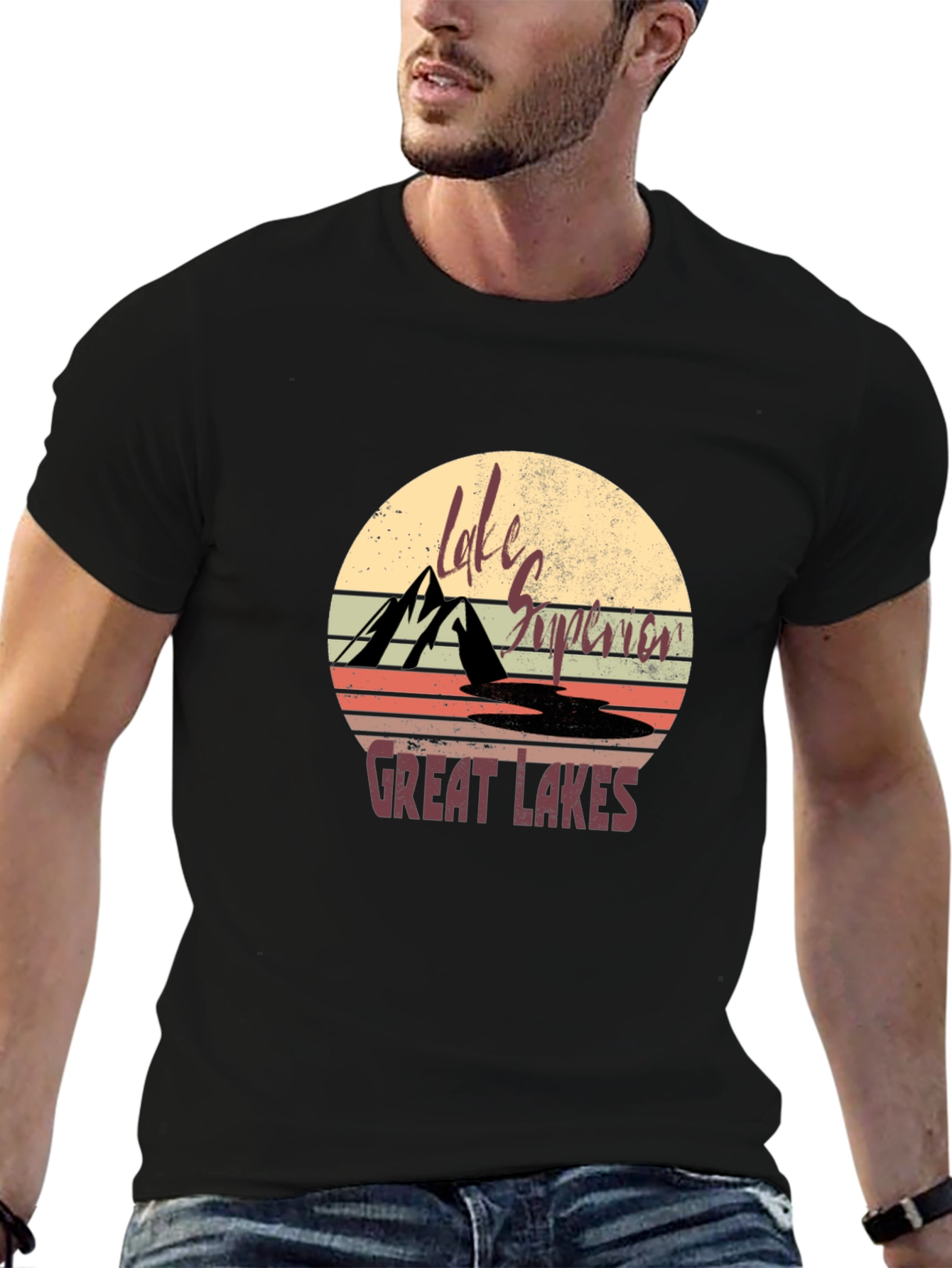 Lake Superior Great Lakes Graphic T-Shirt