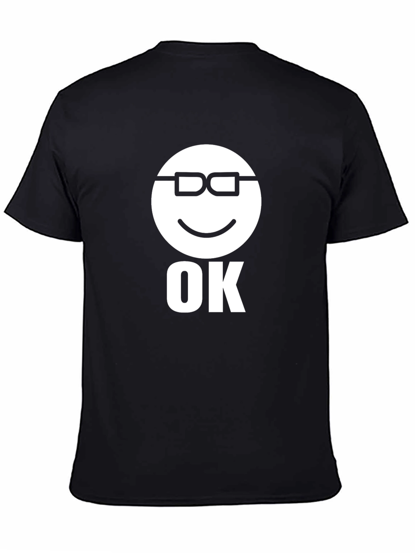 Funny Emoji OK Graphic Tee - Mens Black T-Shirt