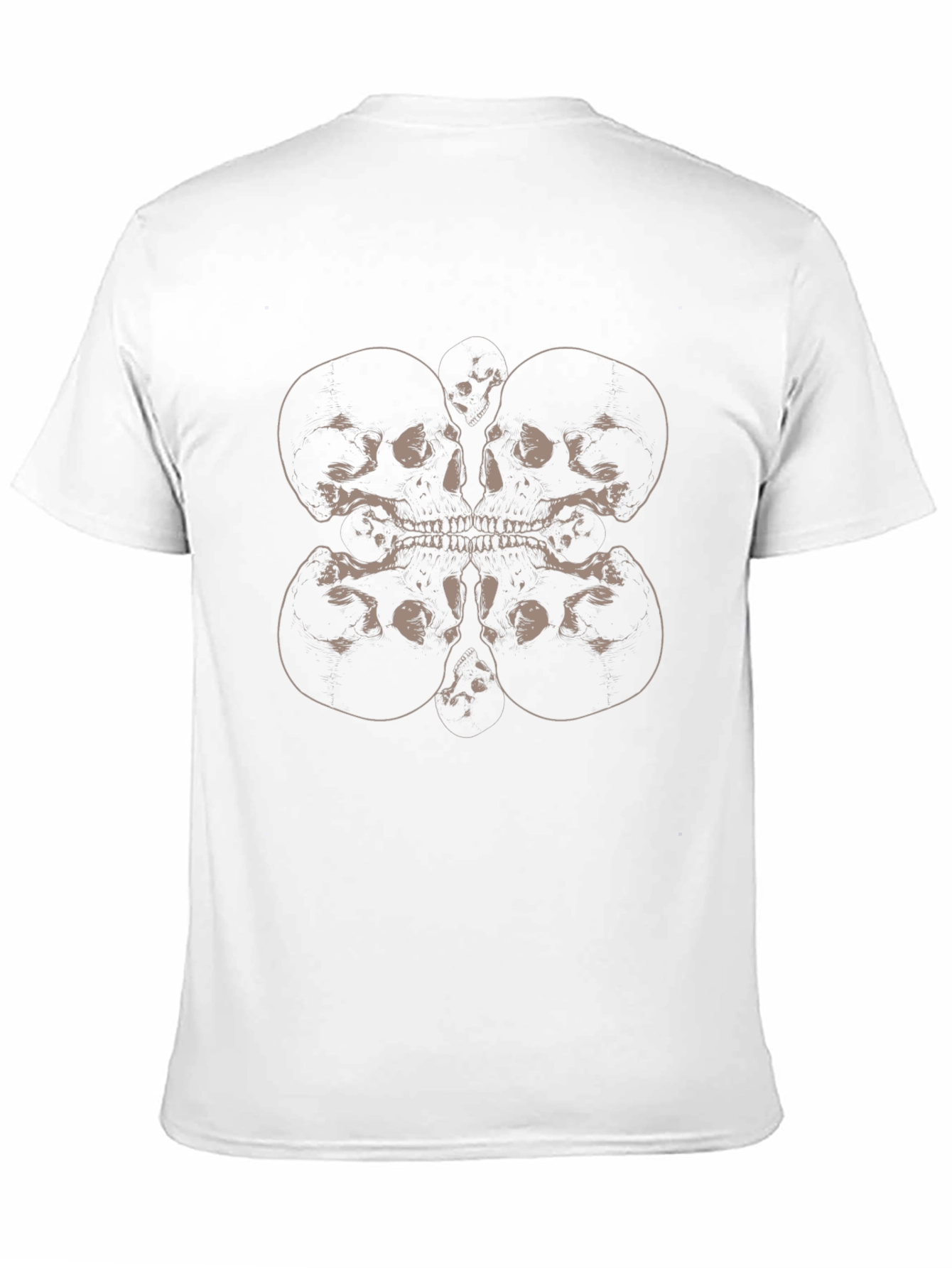 Skull Pattern Graphic Tee - Modern Dark Style