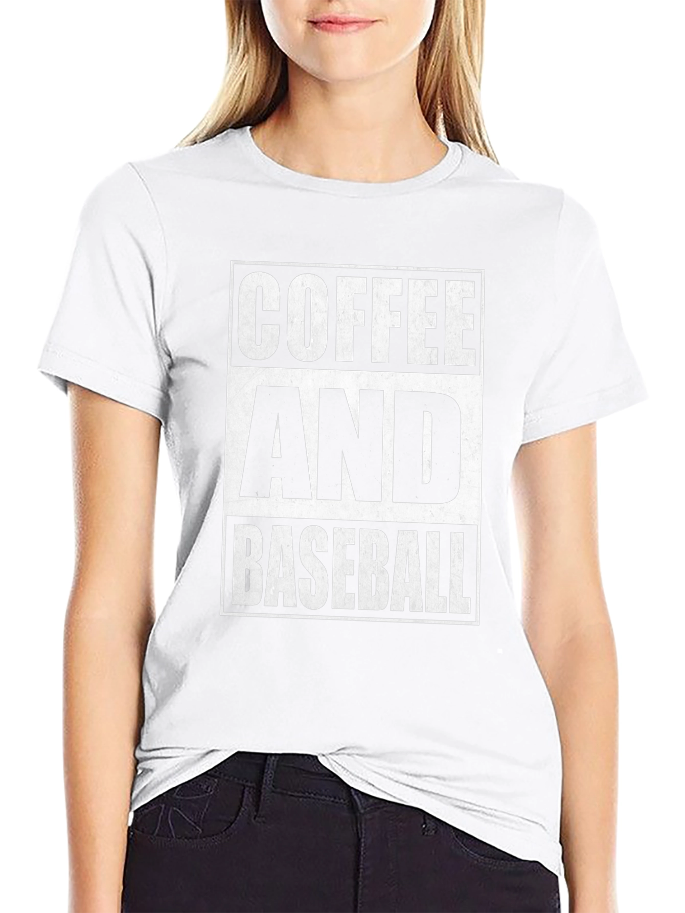 Coffee and Baseball Graphic Tee - Black Cotton T-Shirt