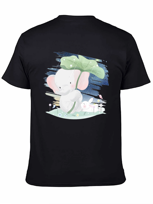 Cute Elephant & Bunny Graphic Tee