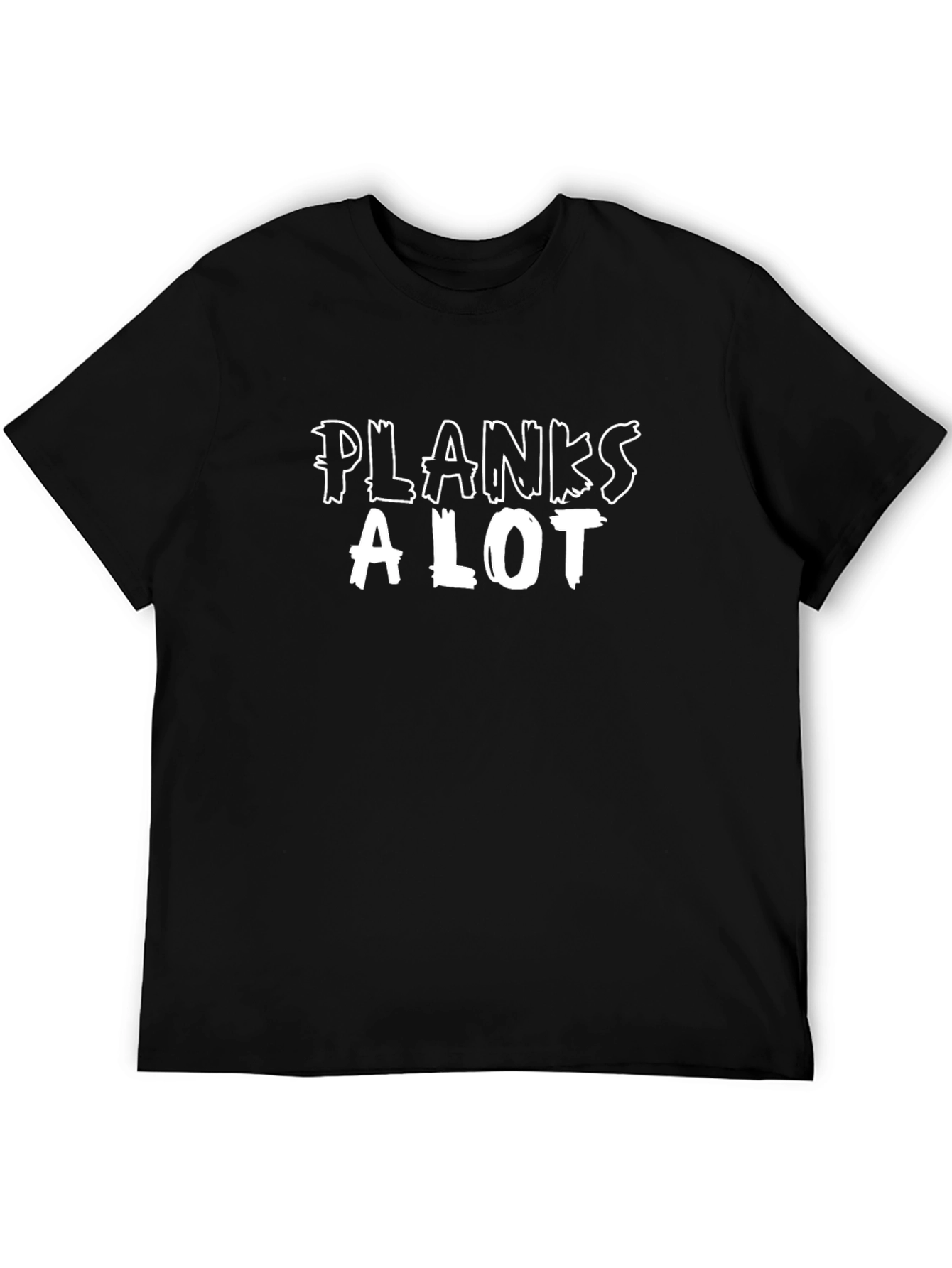 Planks A Lot Black T-Shirt