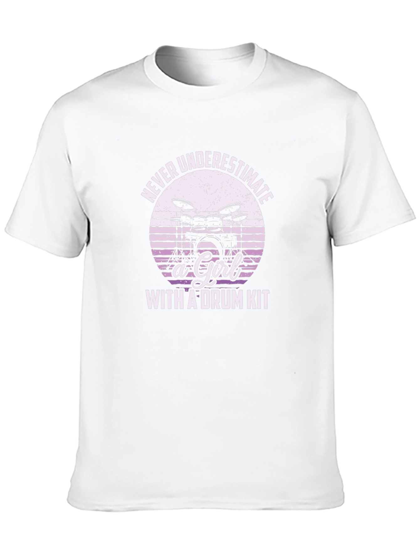 Never Underestimate a Girl with a Drum Kit T-Shirt