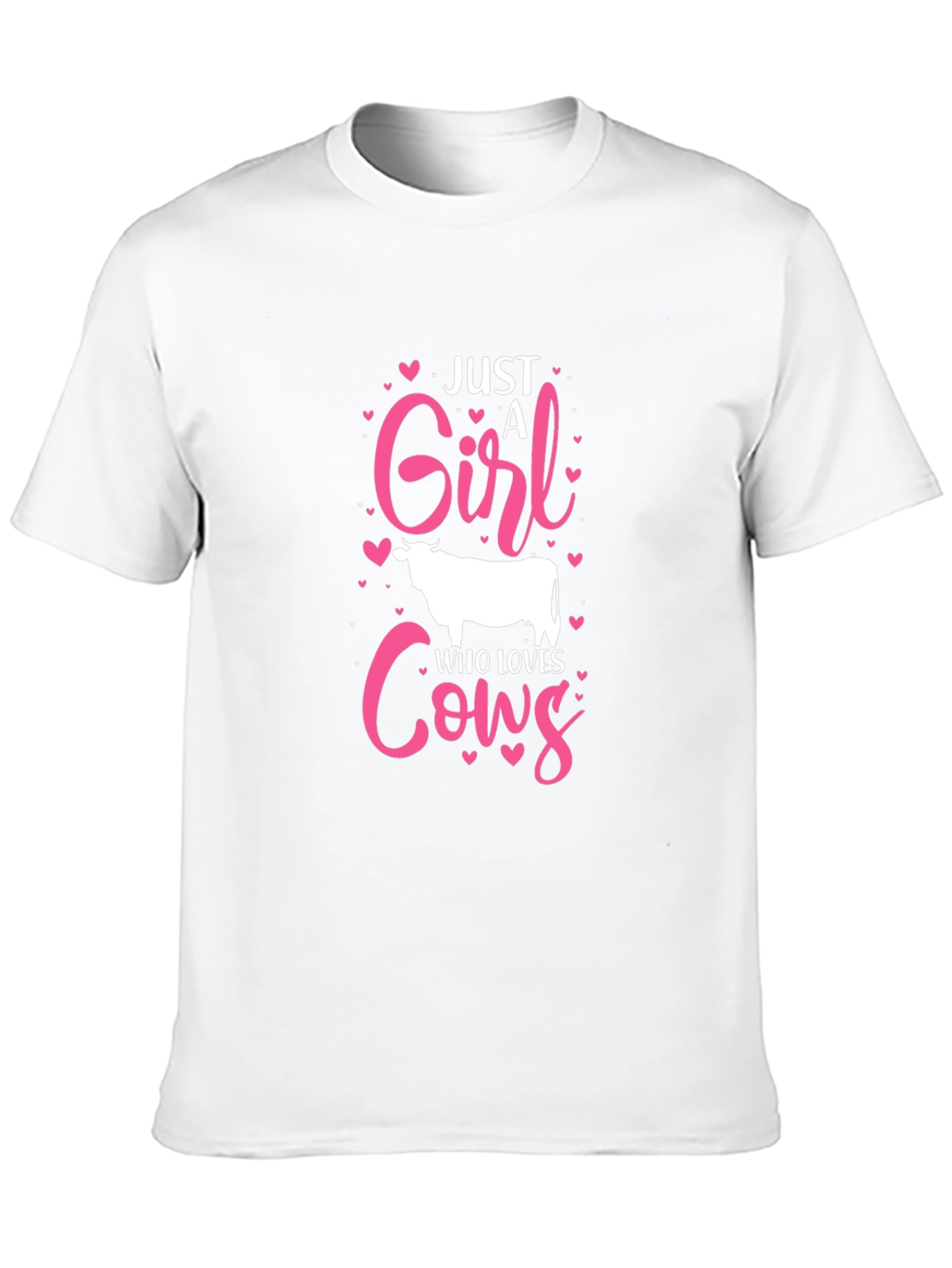 Just a Girl Who Loves Cows Graphic T-Shirt