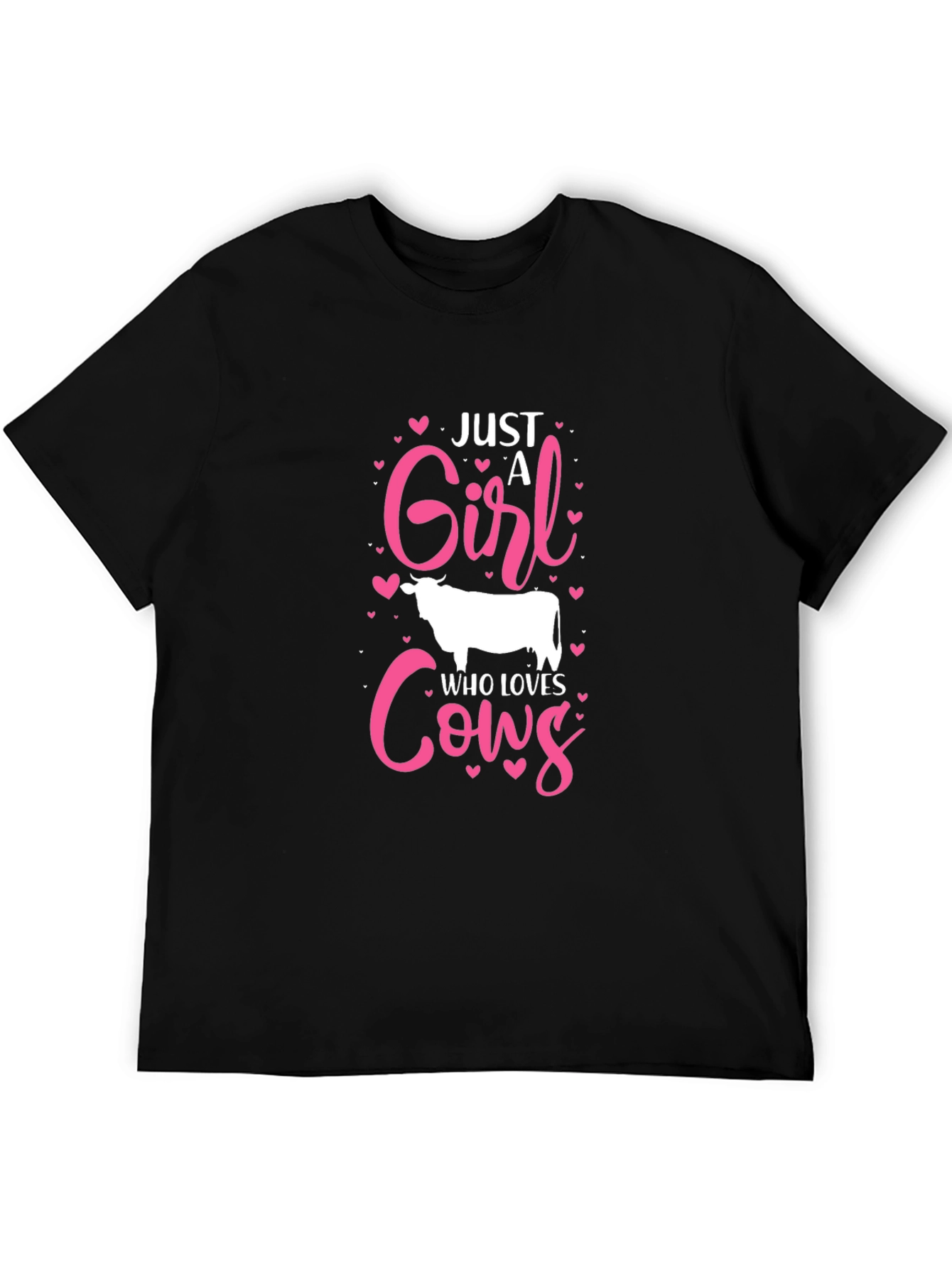 Just a Girl Who Loves Cows Graphic T-Shirt