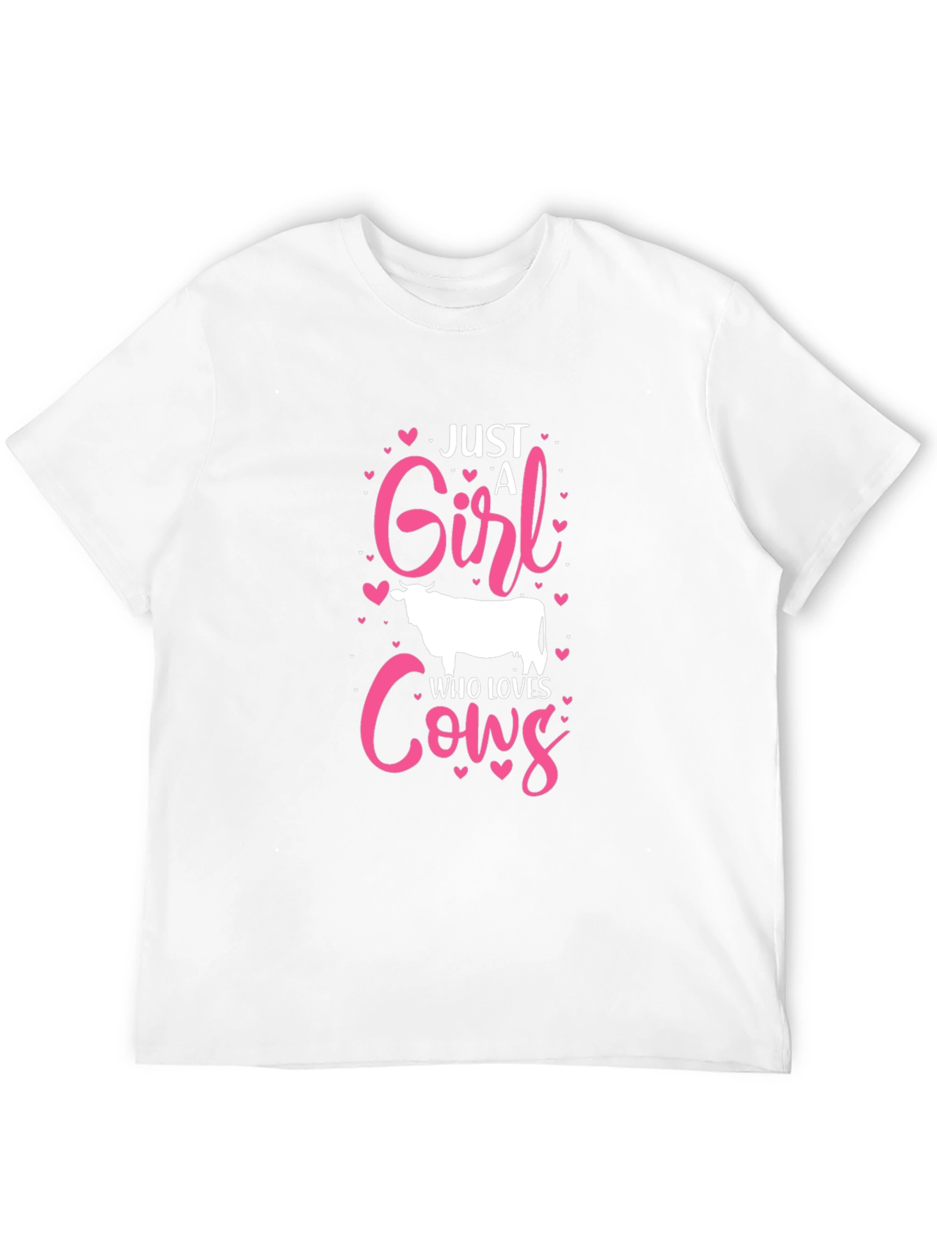 Just a Girl Who Loves Cows Graphic T-Shirt
