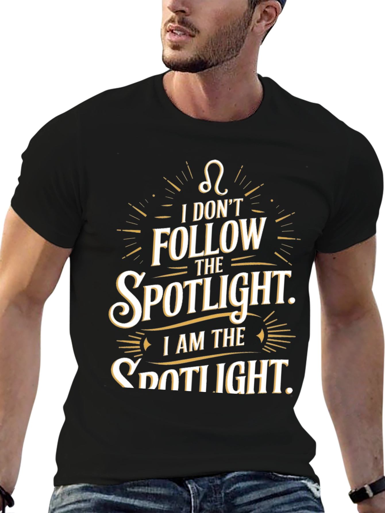 I Am the Spotlight Black Graphic Tee