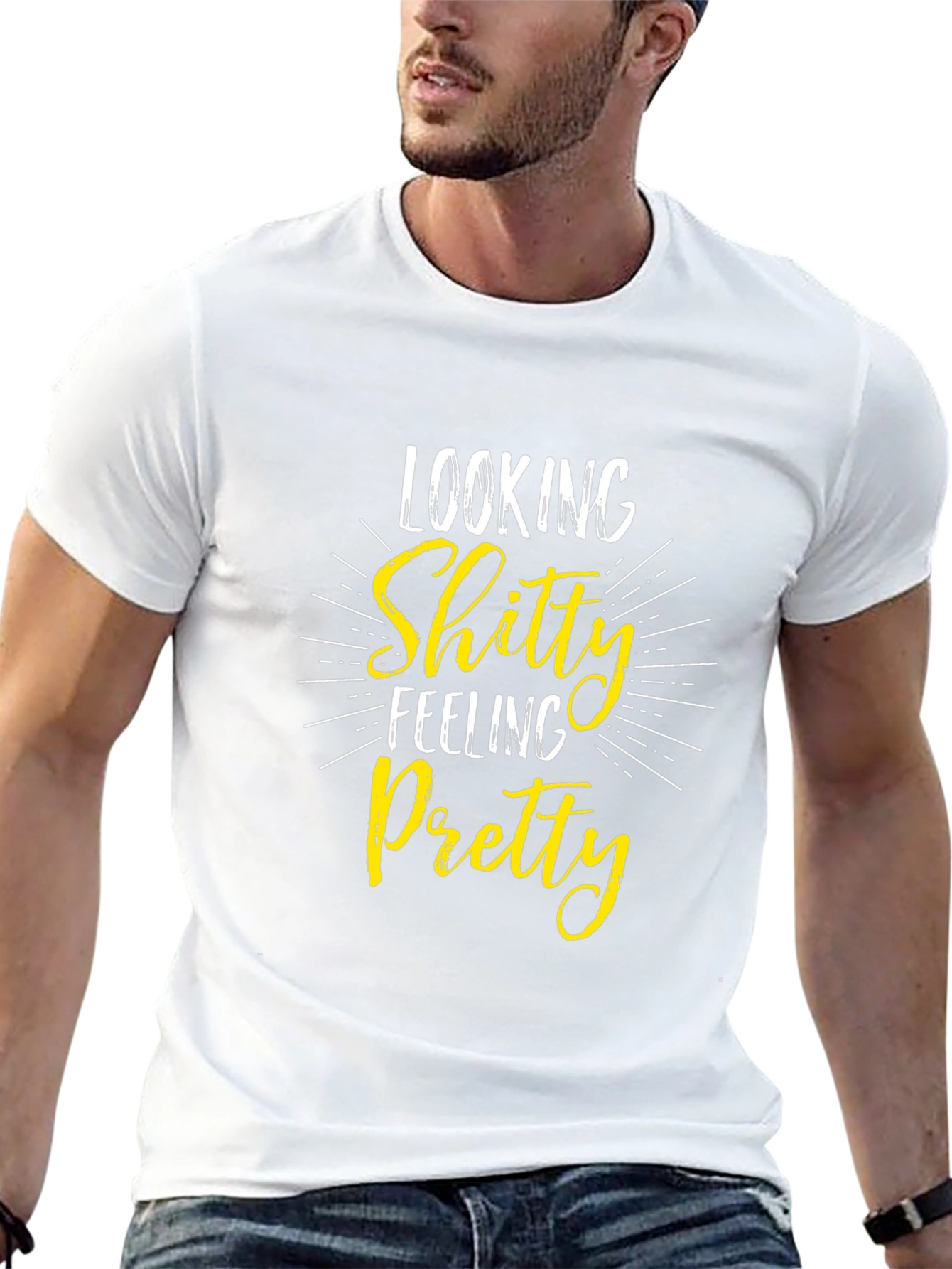 Looking Shitty Feeling Pretty Black T-Shirt