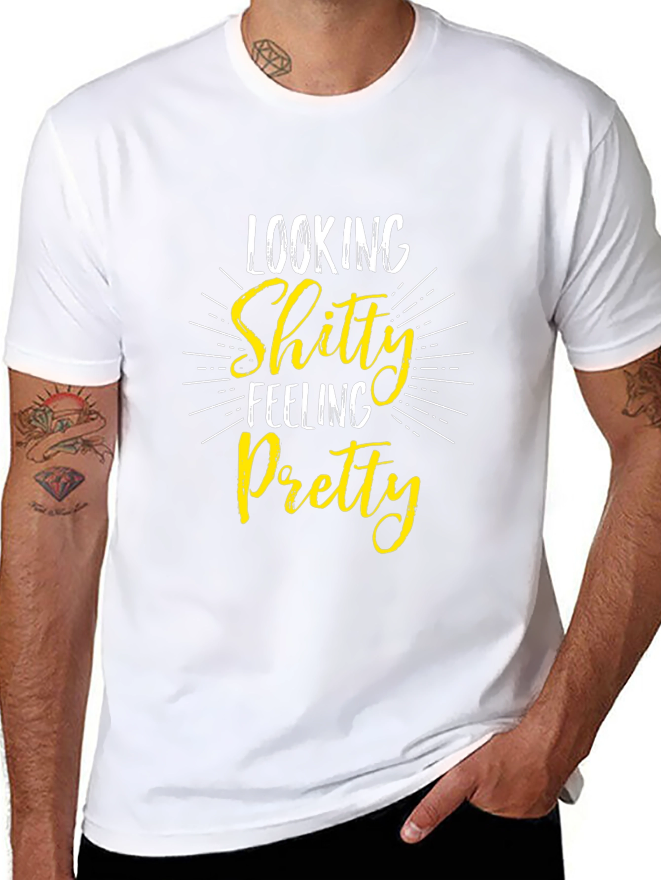 Looking Shitty Feeling Pretty Black T-Shirt
