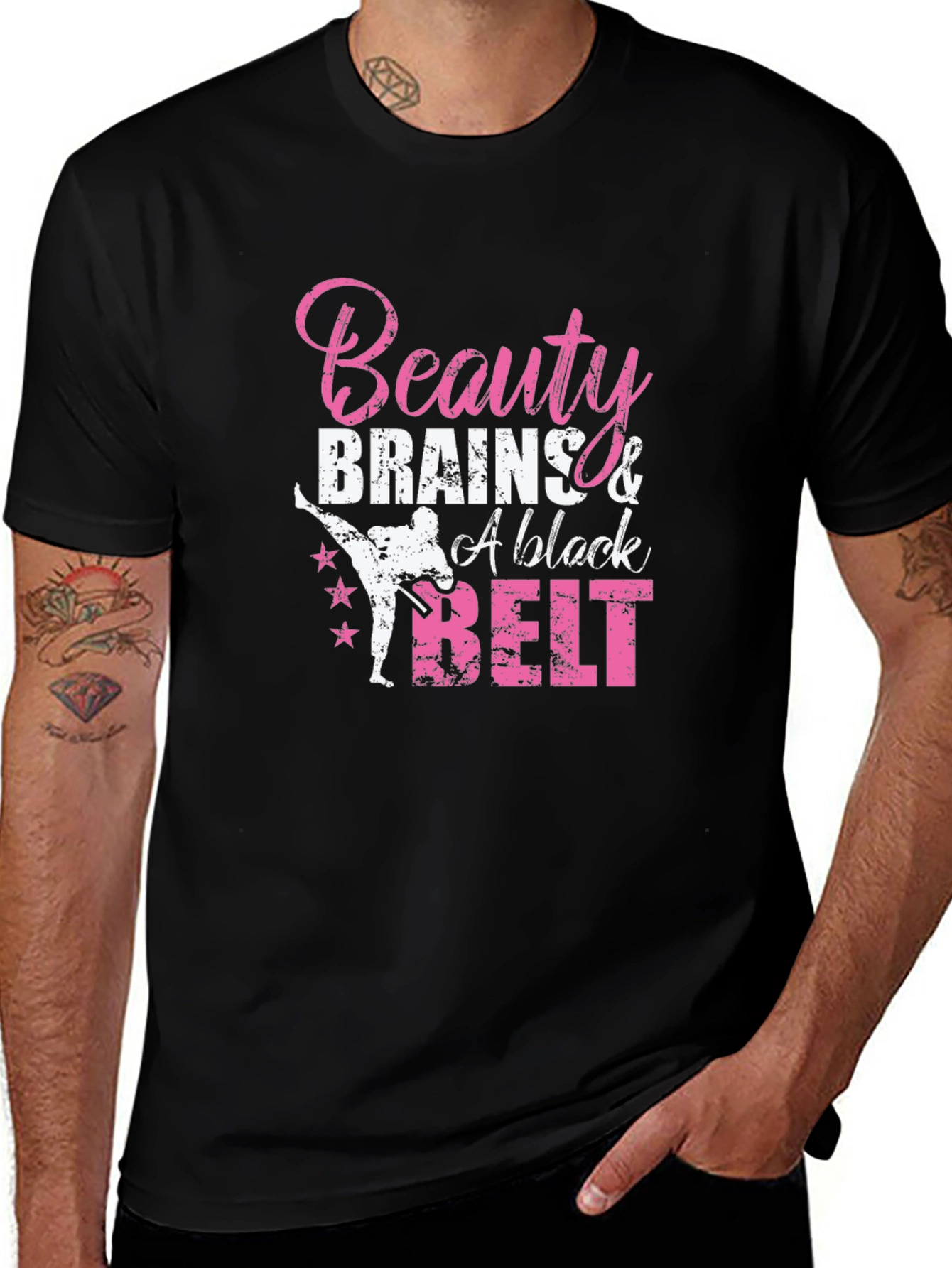 Beauty Brains & A Black Belt T-Shirt