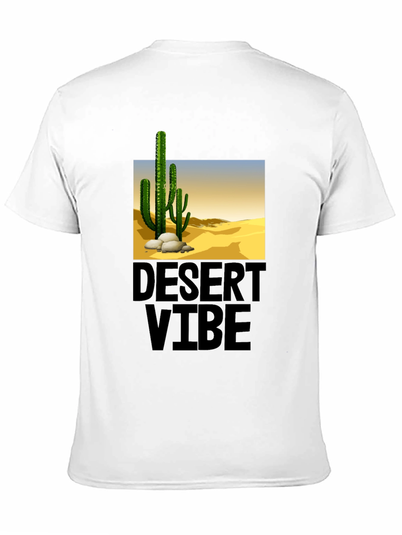 Desert Vibe Graphic Tee - Black Casual T-Shirt