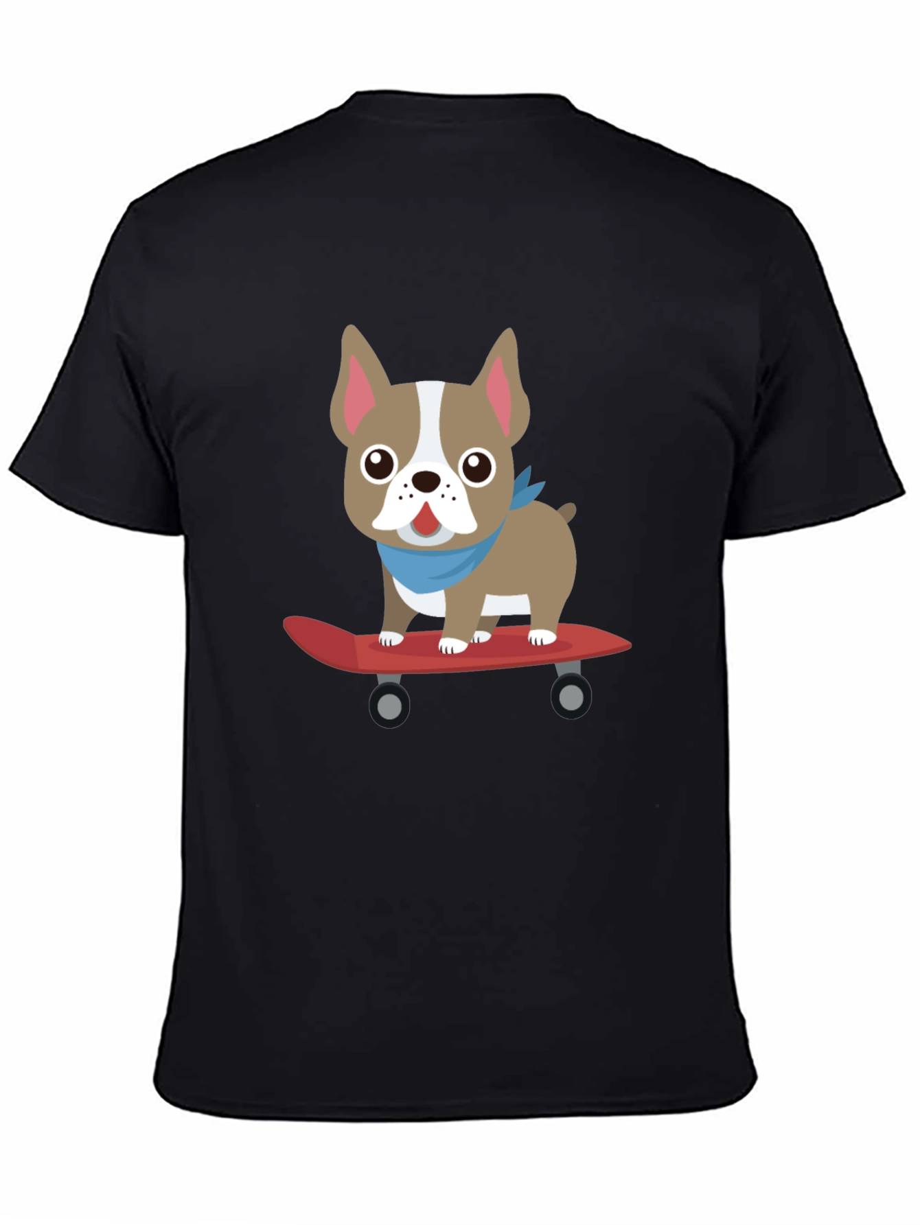 Dog on Skateboard Graphic T-Shirt