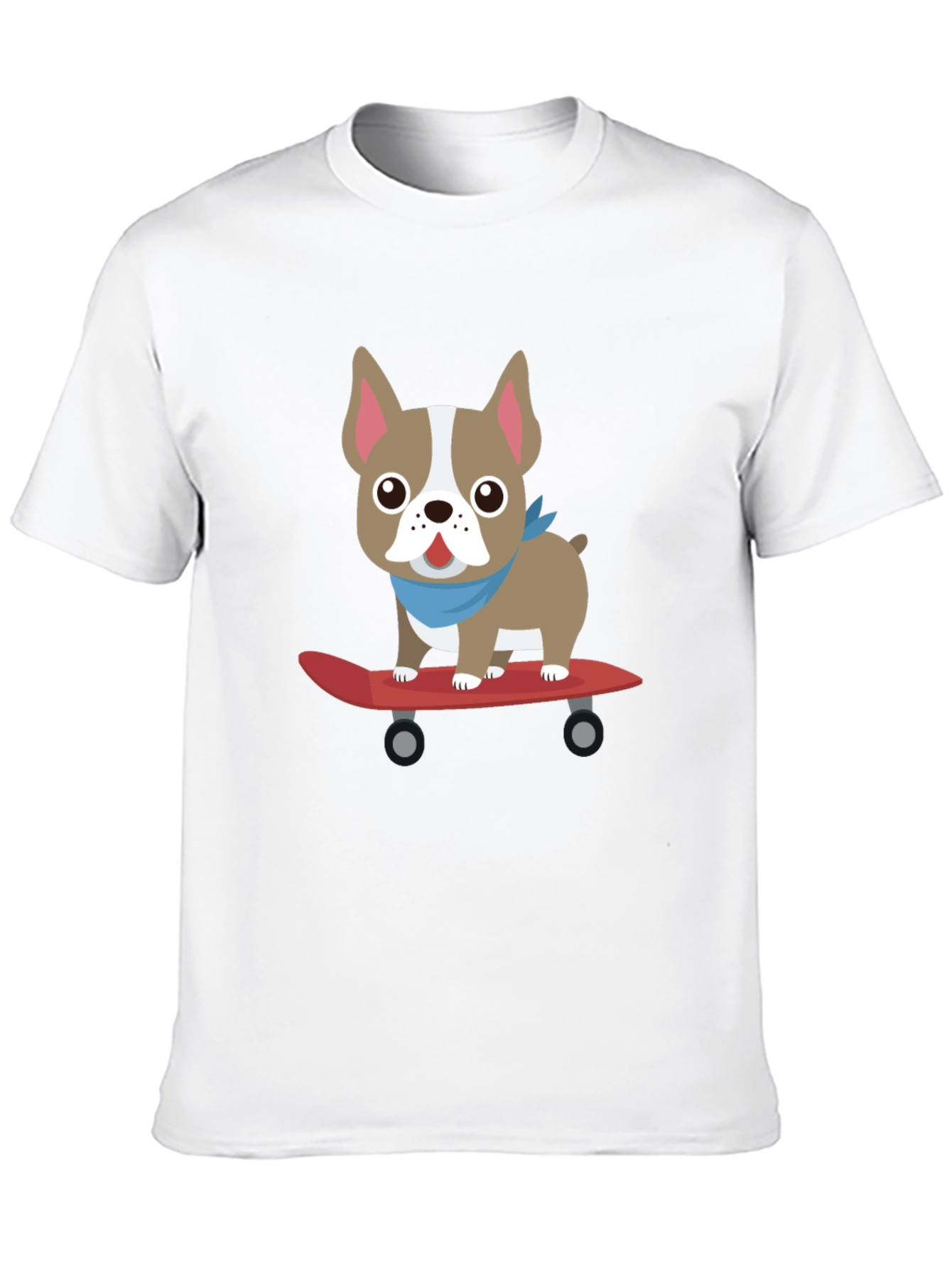 Dog on Skateboard Graphic T-Shirt