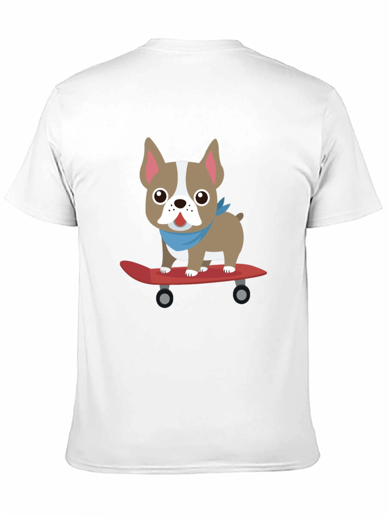 Dog on Skateboard Graphic T-Shirt