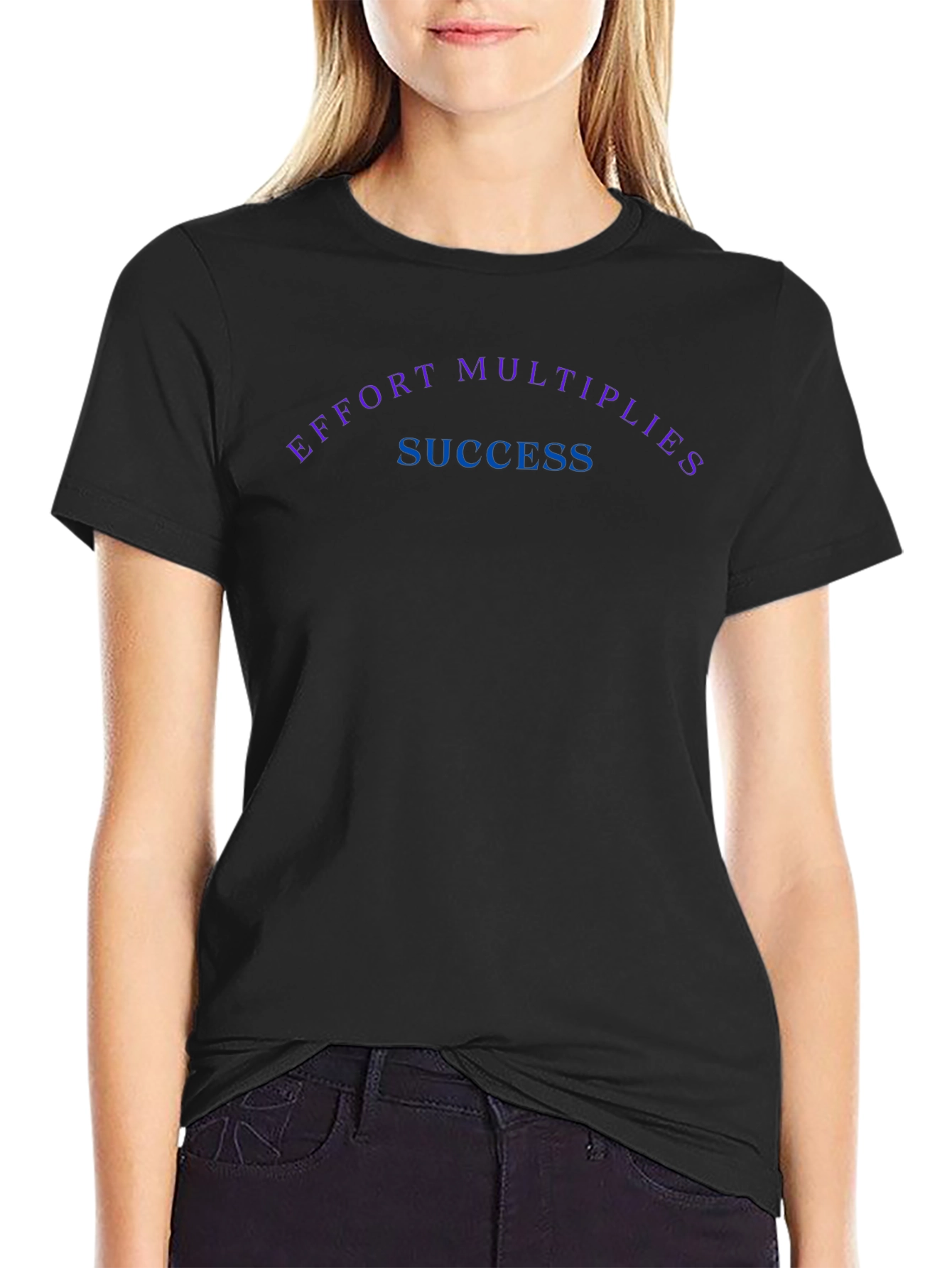 Effort Multiplies Success Black T-Shirt