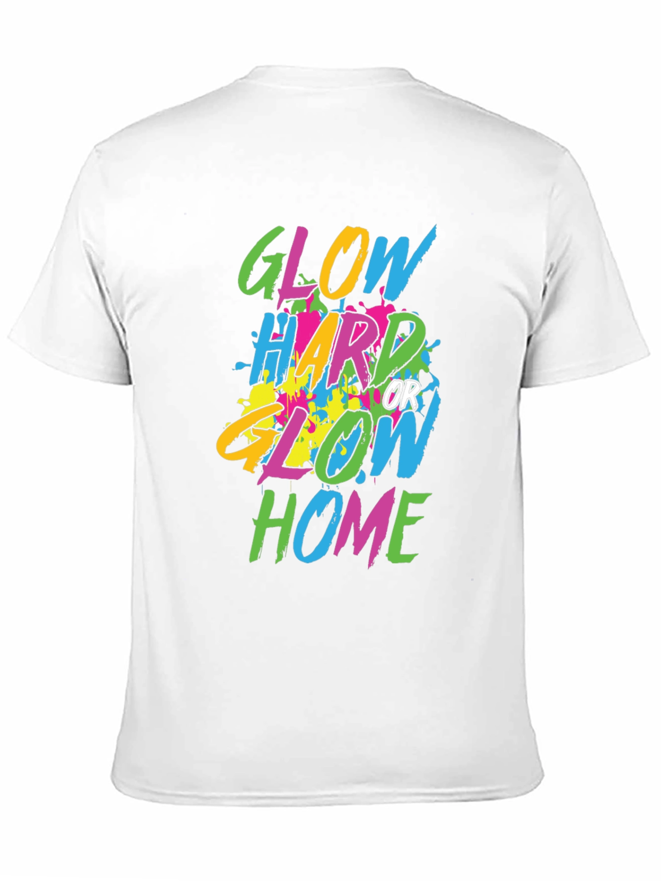 Glow Hard or Glow Home Black Graphic Tee
