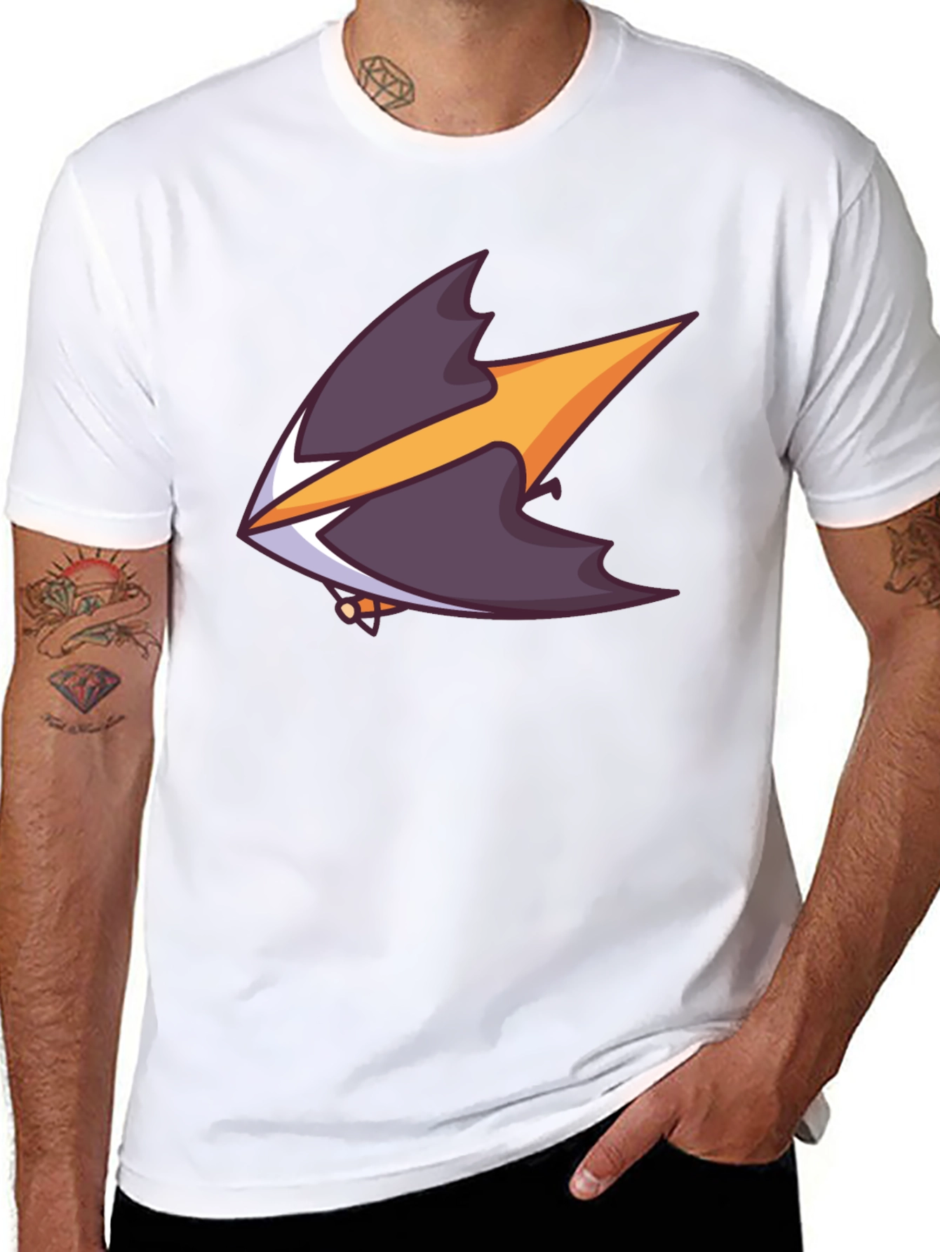 Mens Graphic Tee - Cartoon Arrow Design