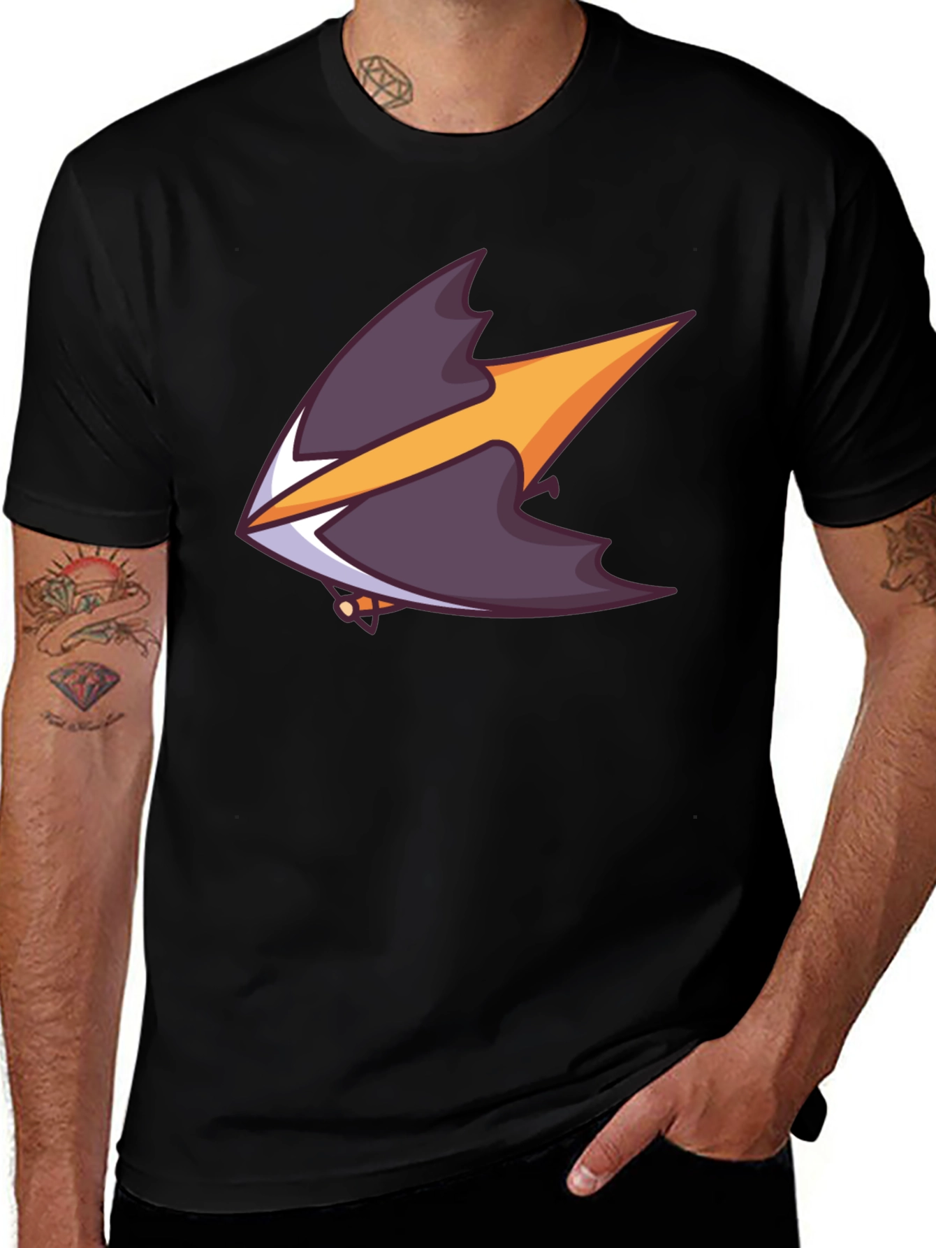 Mens Graphic Tee - Cartoon Arrow Design