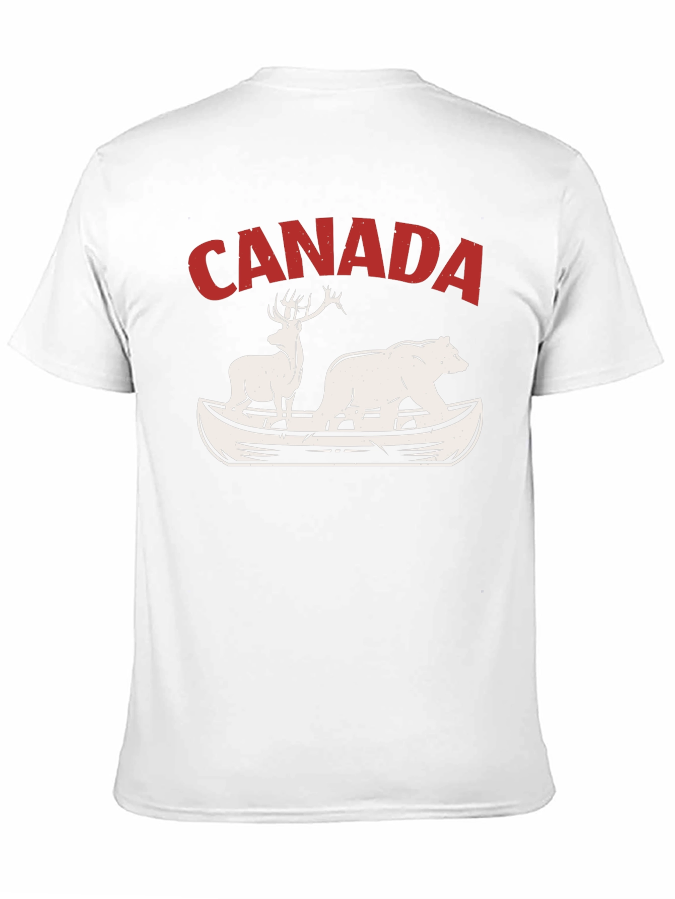 Canada Canoe Bear & Deer Graphic Tee - Black