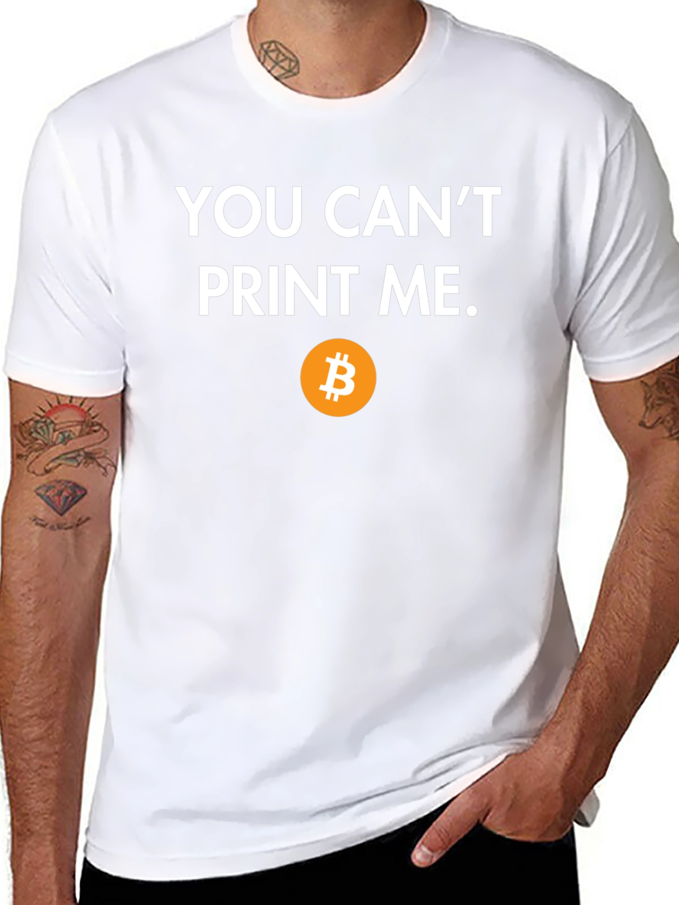 Bitcoin T-Shirt: You Cant Print Me - Crypto Tee