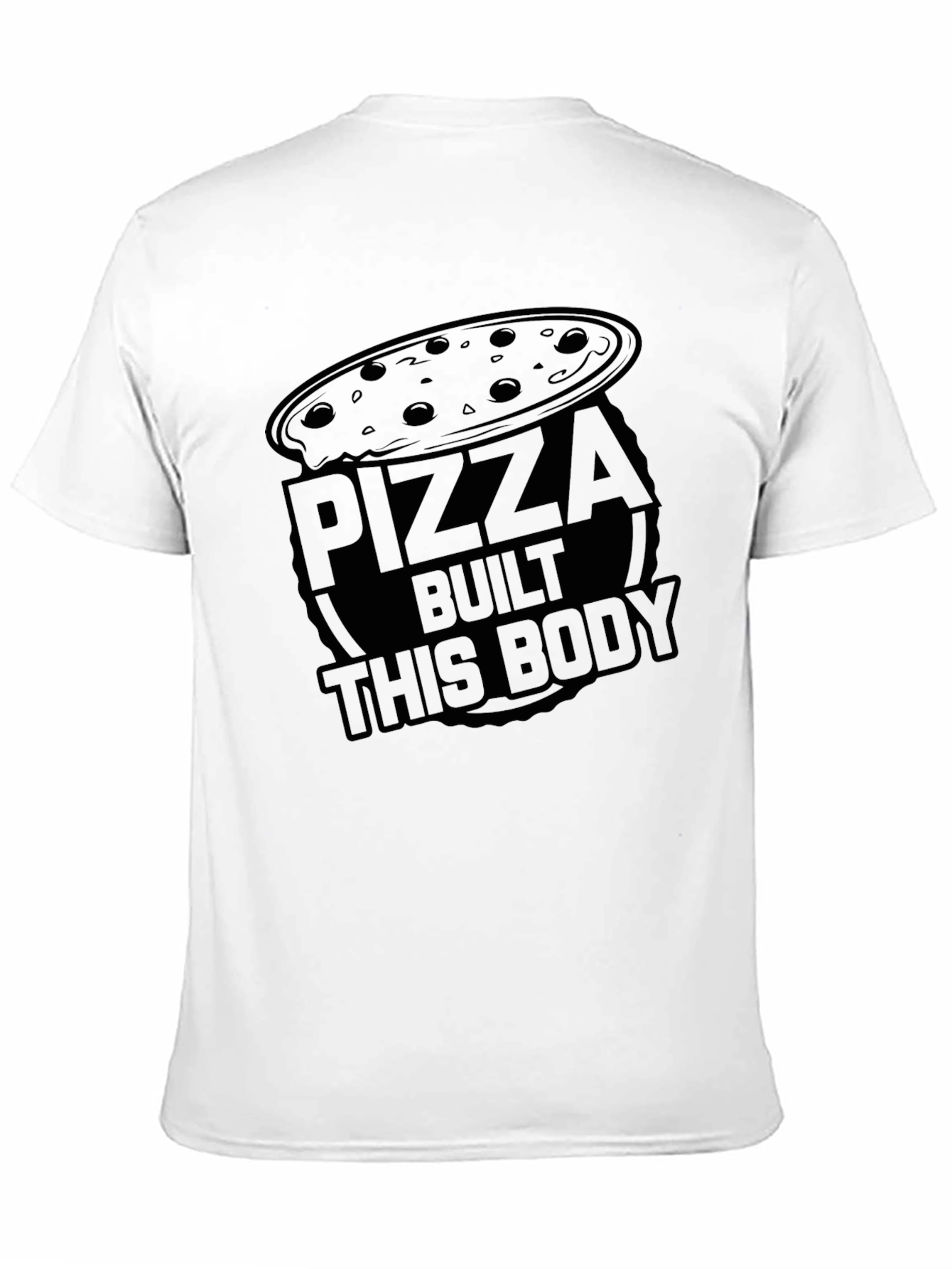Pizza Built This Body Black T-Shirt