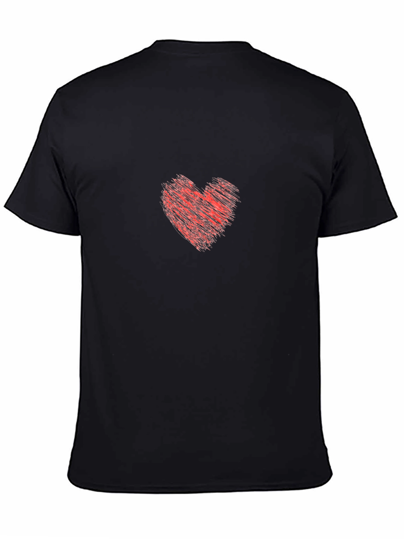 Heart Graphic Tee - Stylish Black Cotton T-Shirt