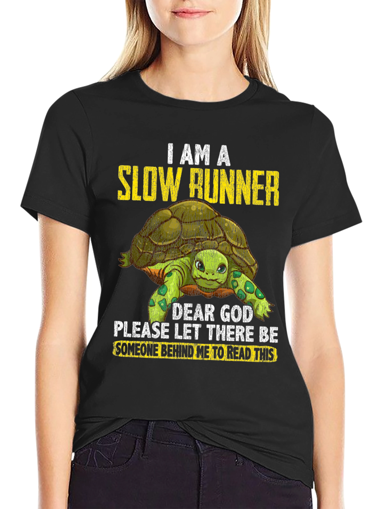 Slow Runner Turtle Graphic T-Shirt