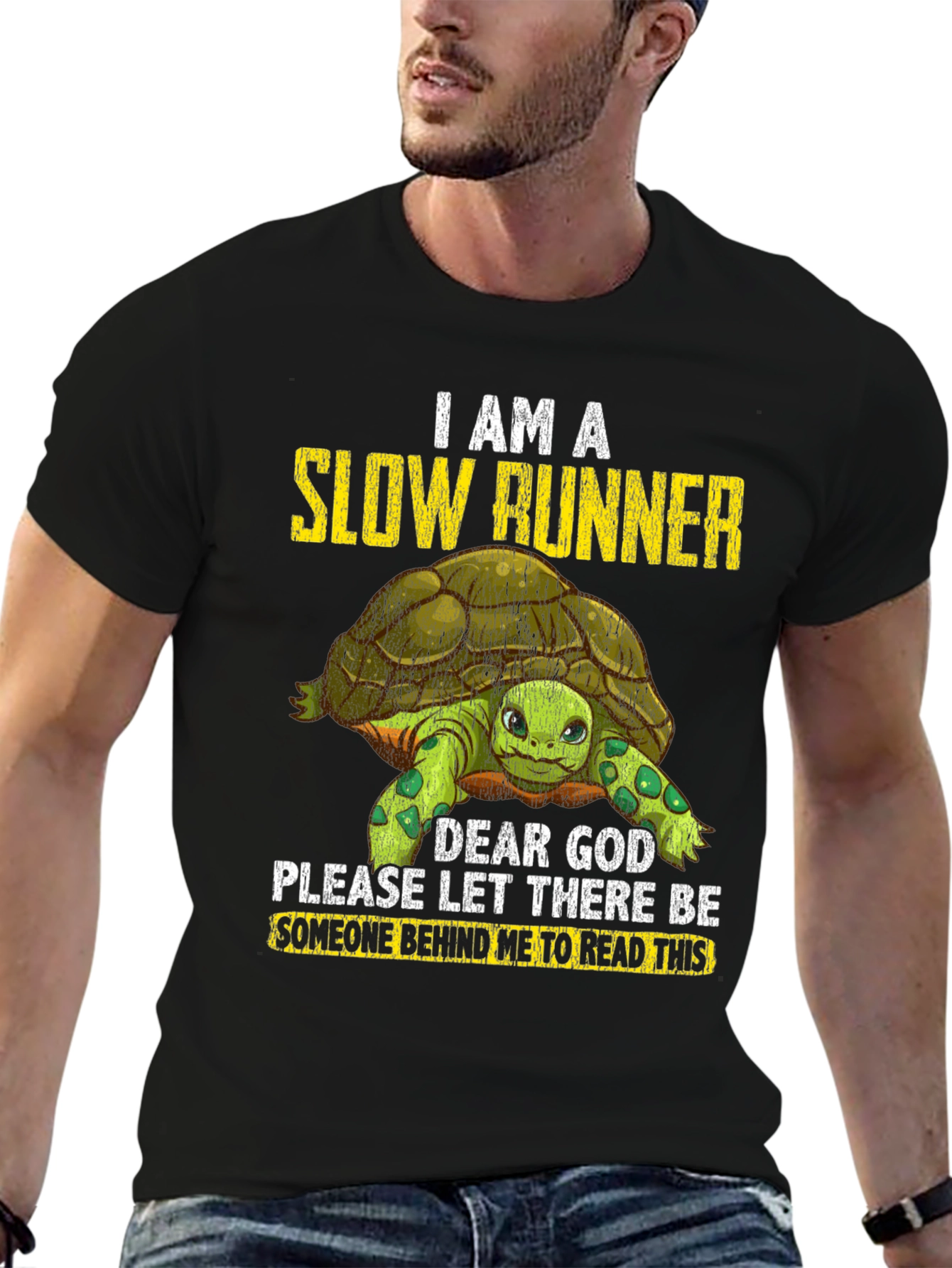 Slow Runner Turtle Graphic T-Shirt