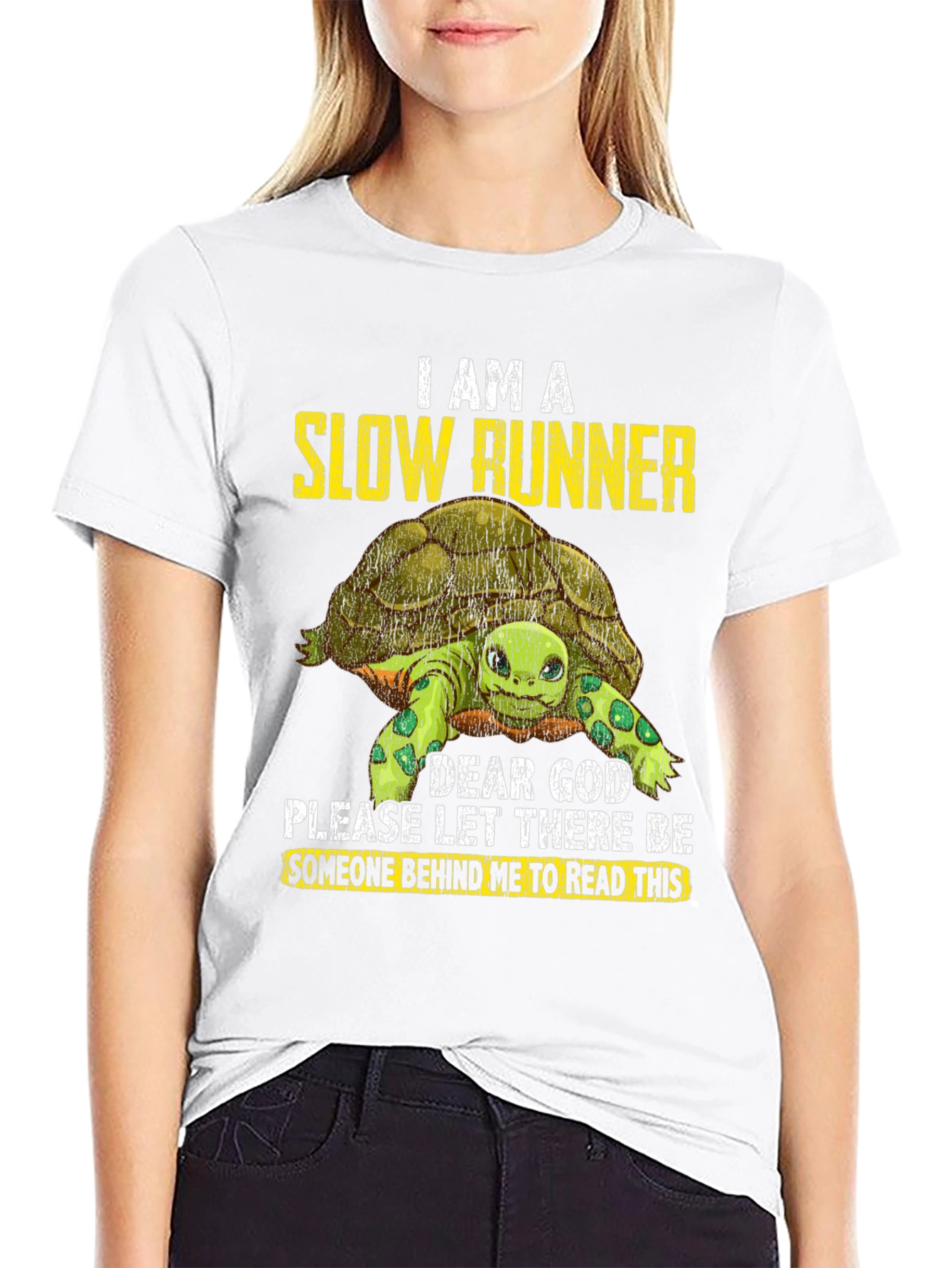 Slow Runner Turtle Graphic T-Shirt