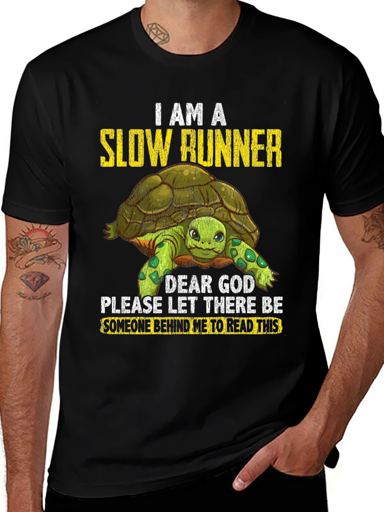 Slow Runner Turtle Graphic T-Shirt