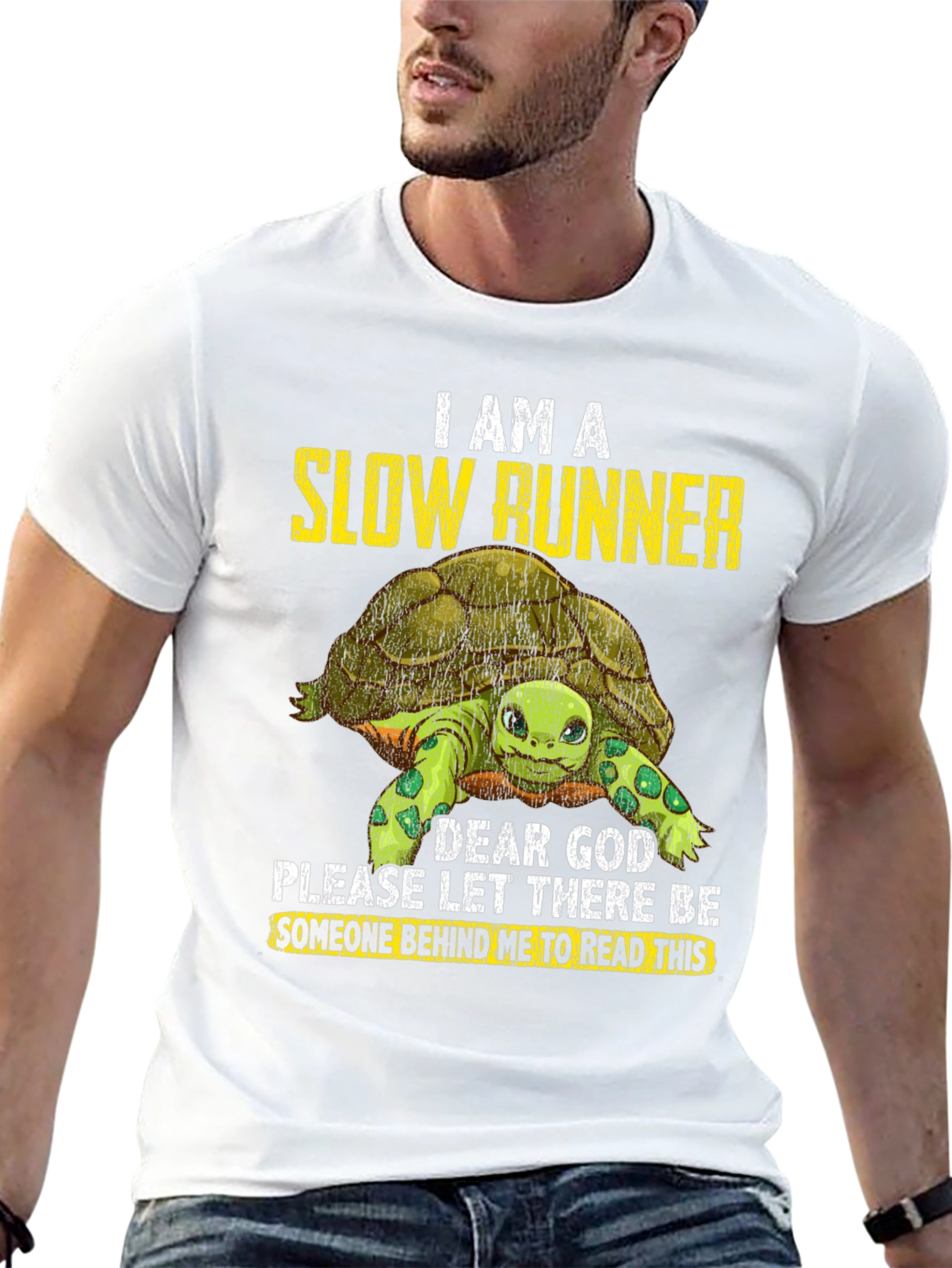 Slow Runner Turtle Graphic T-Shirt