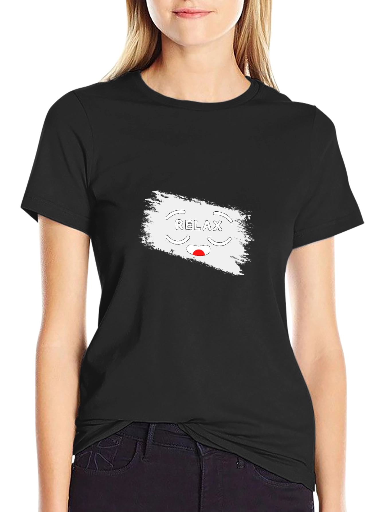 Relax Graphic Tee - Black Comfort Fit