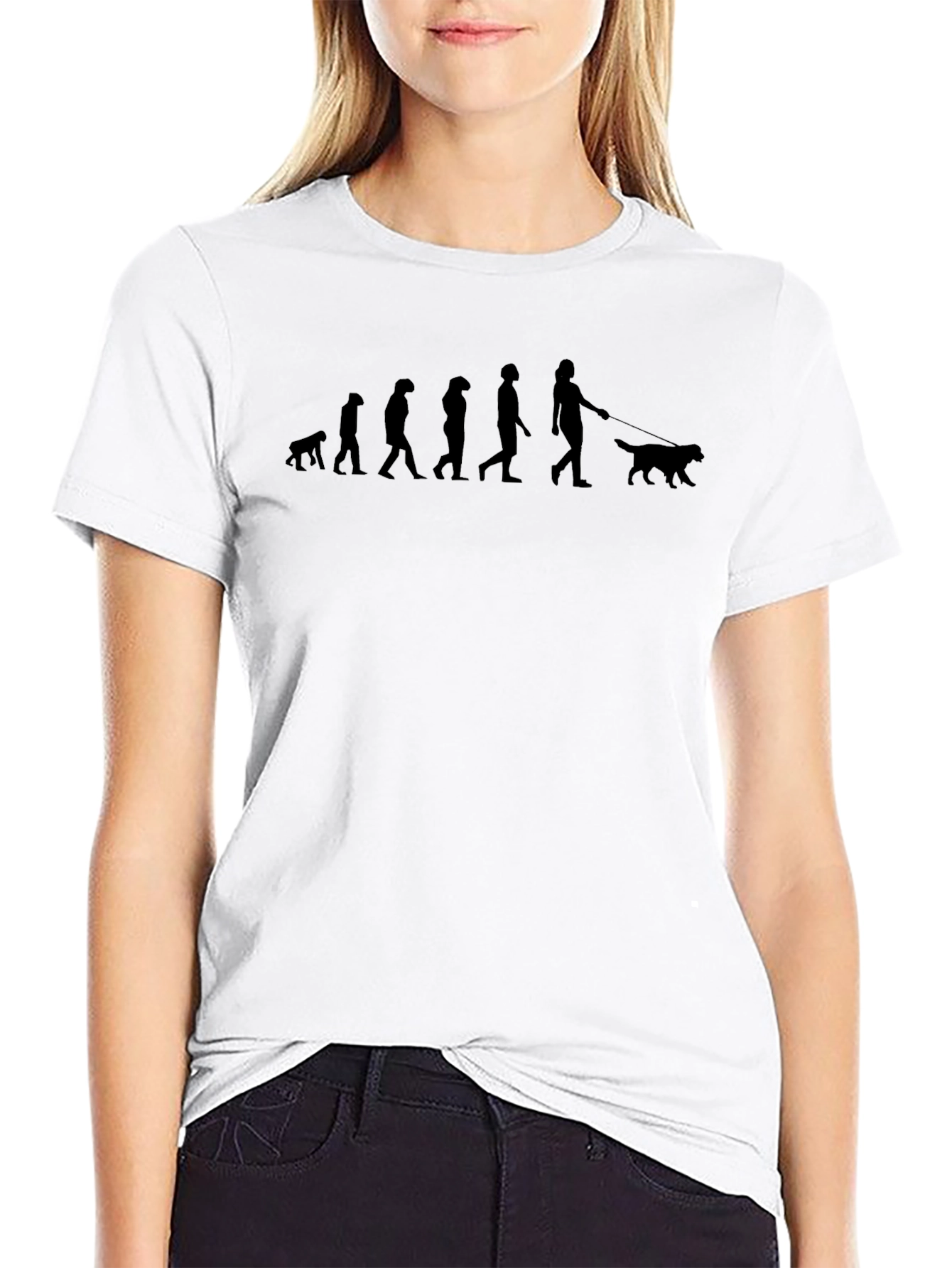 Evolution of Dog Lover Black T-Shirt