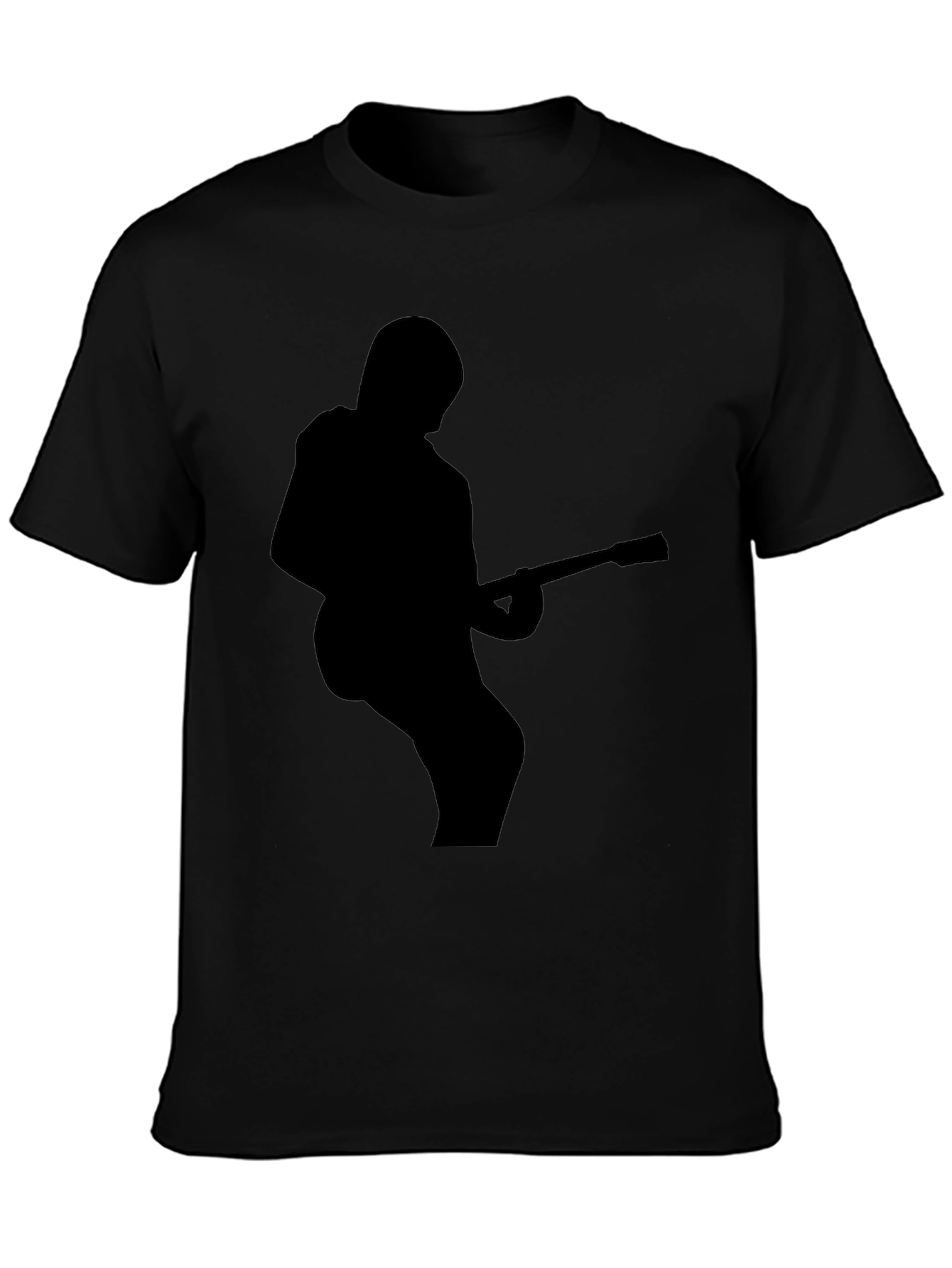 Guitarist Silhouette Black T-Shirt - Rock Star Style
