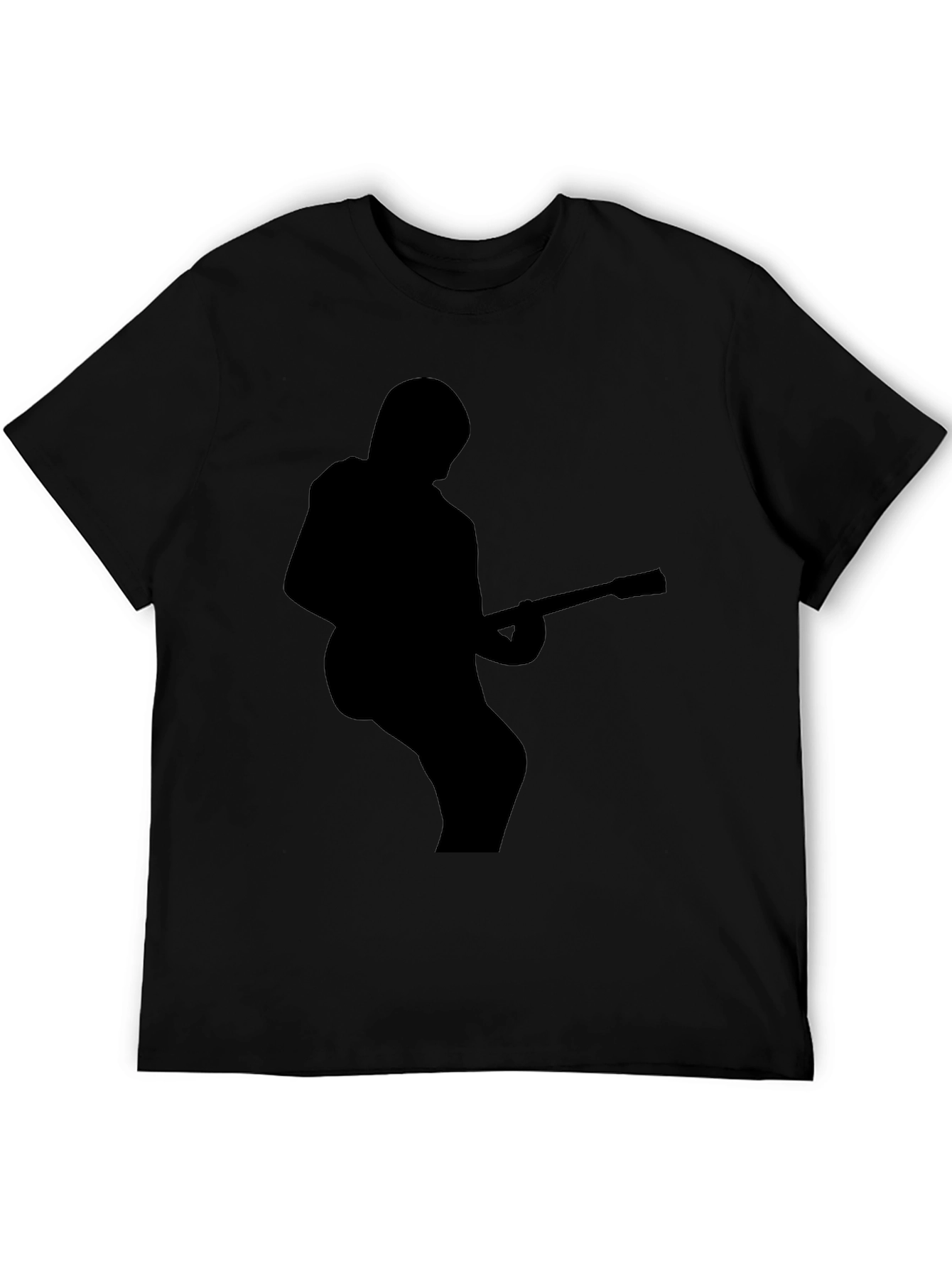 Guitarist Silhouette Black T-Shirt - Rock Star Style