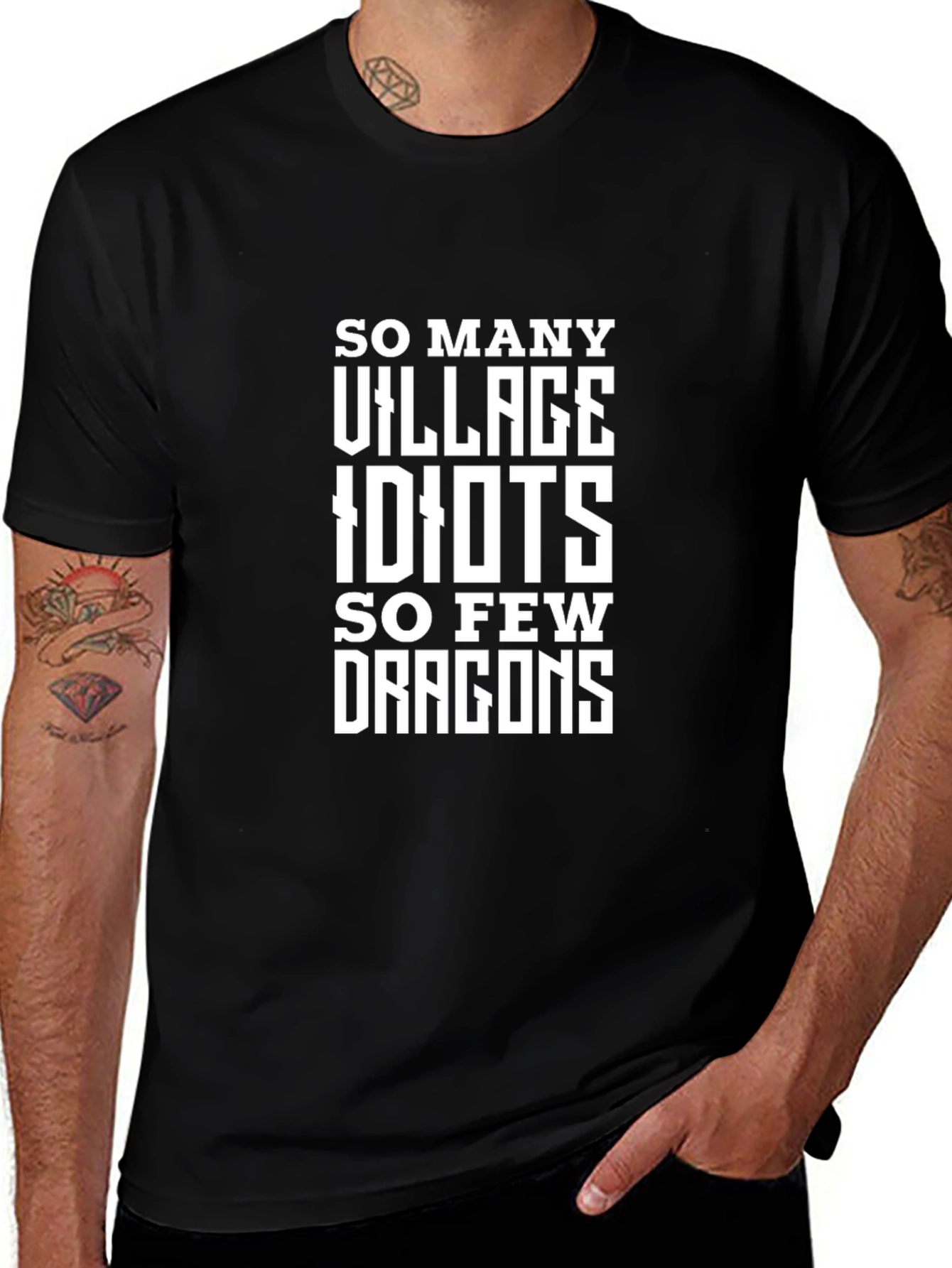 So Many Village Idiots Funny Graphic Tee