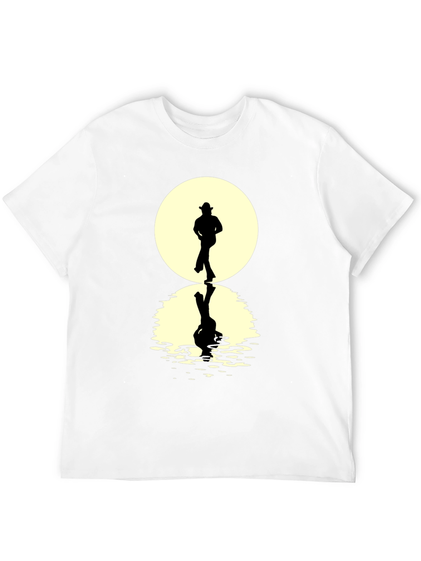 Cowboy Silhouette Reflection T-Shirt - Unique Graphic Tee