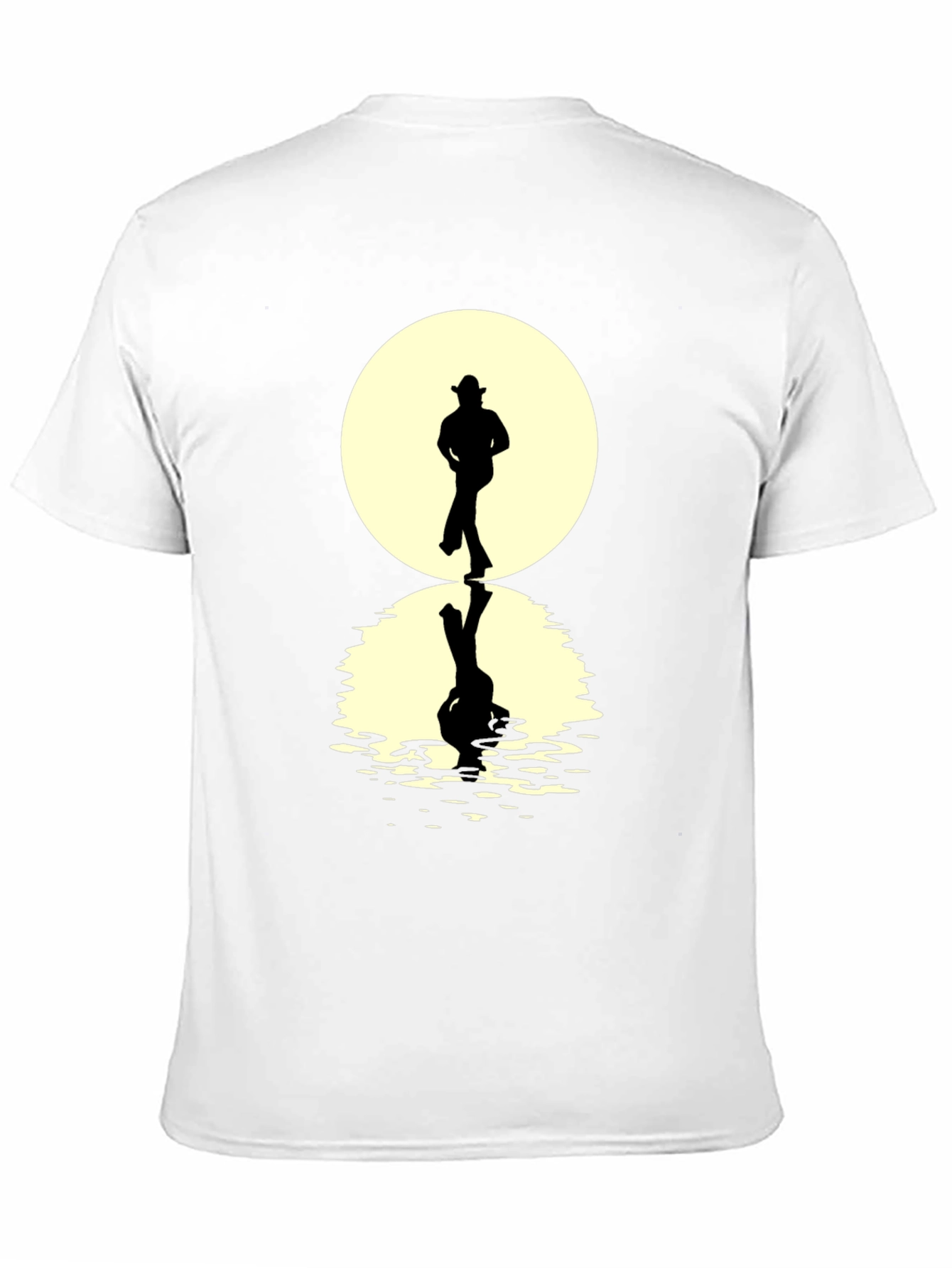 Cowboy Silhouette Reflection T-Shirt - Unique Graphic Tee