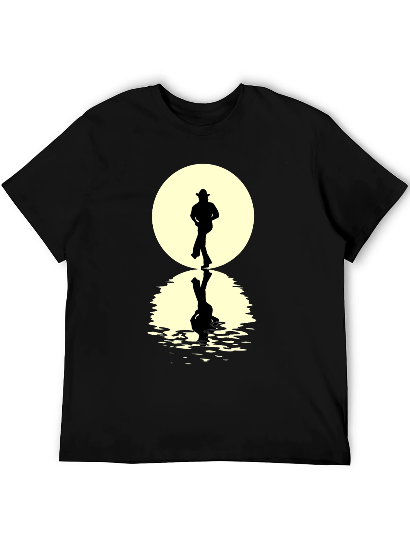 Cowboy Silhouette Reflection T-Shirt - Unique Graphic Tee
