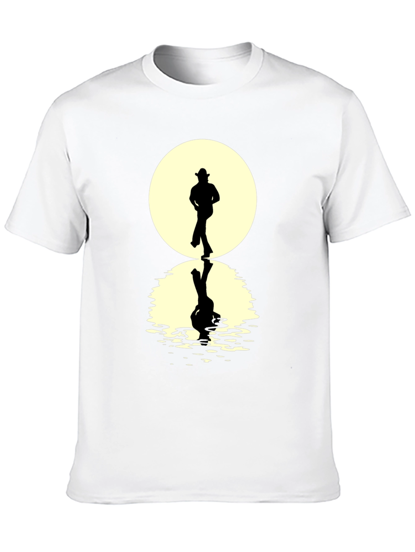 Cowboy Silhouette Reflection T-Shirt - Unique Graphic Tee