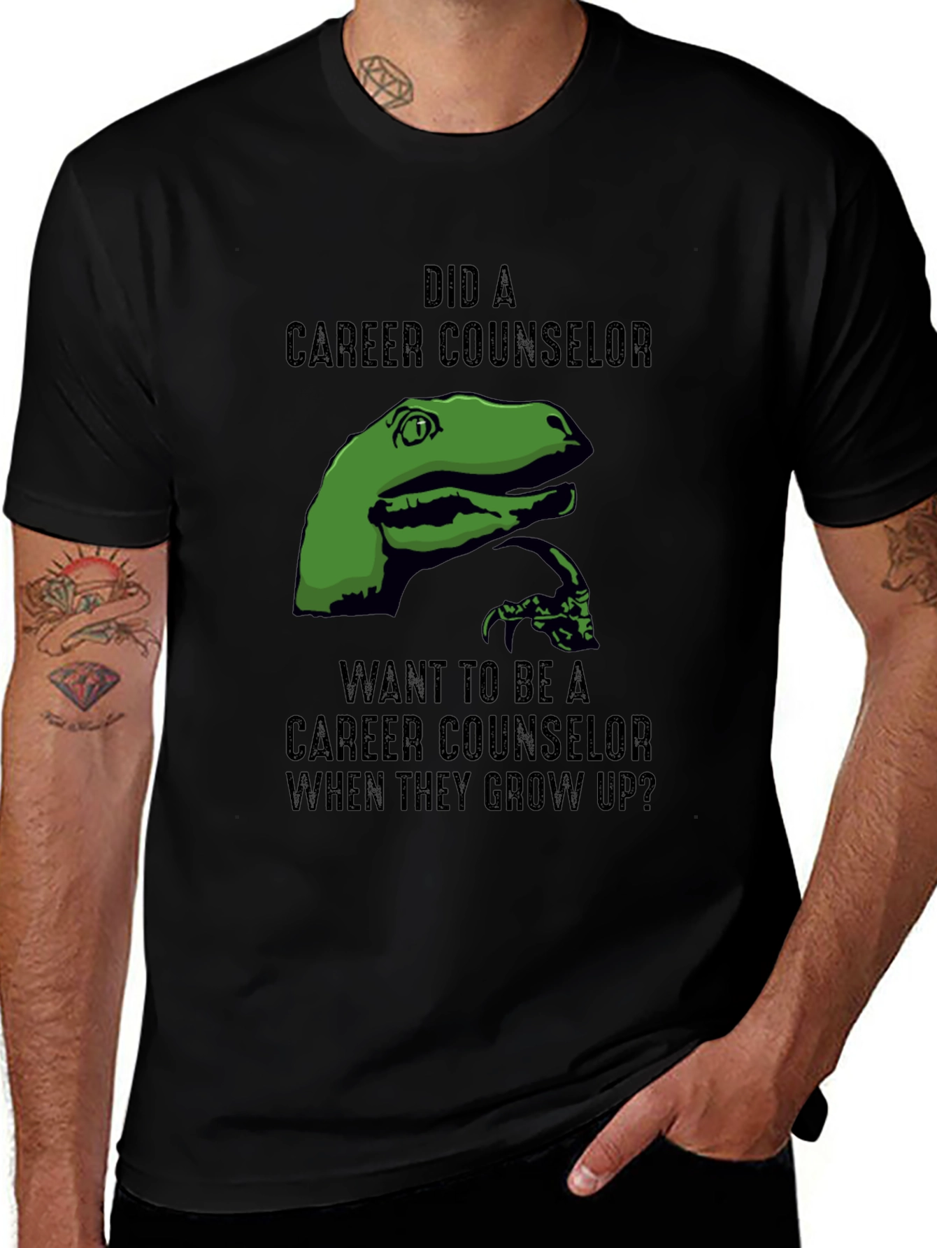 Dinosaur Career Counselor Humor T-Shirt