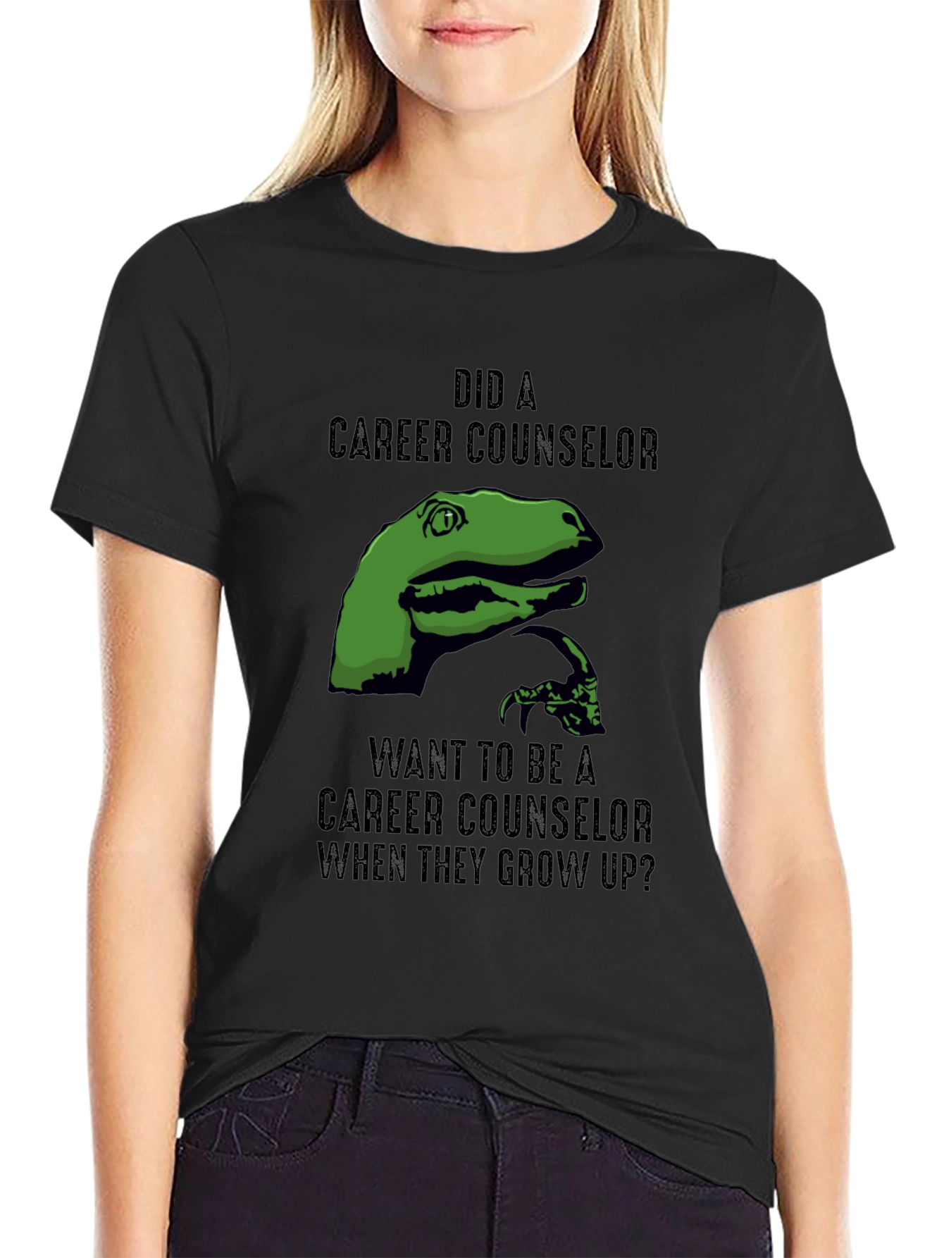 Dinosaur Career Counselor Humor T-Shirt