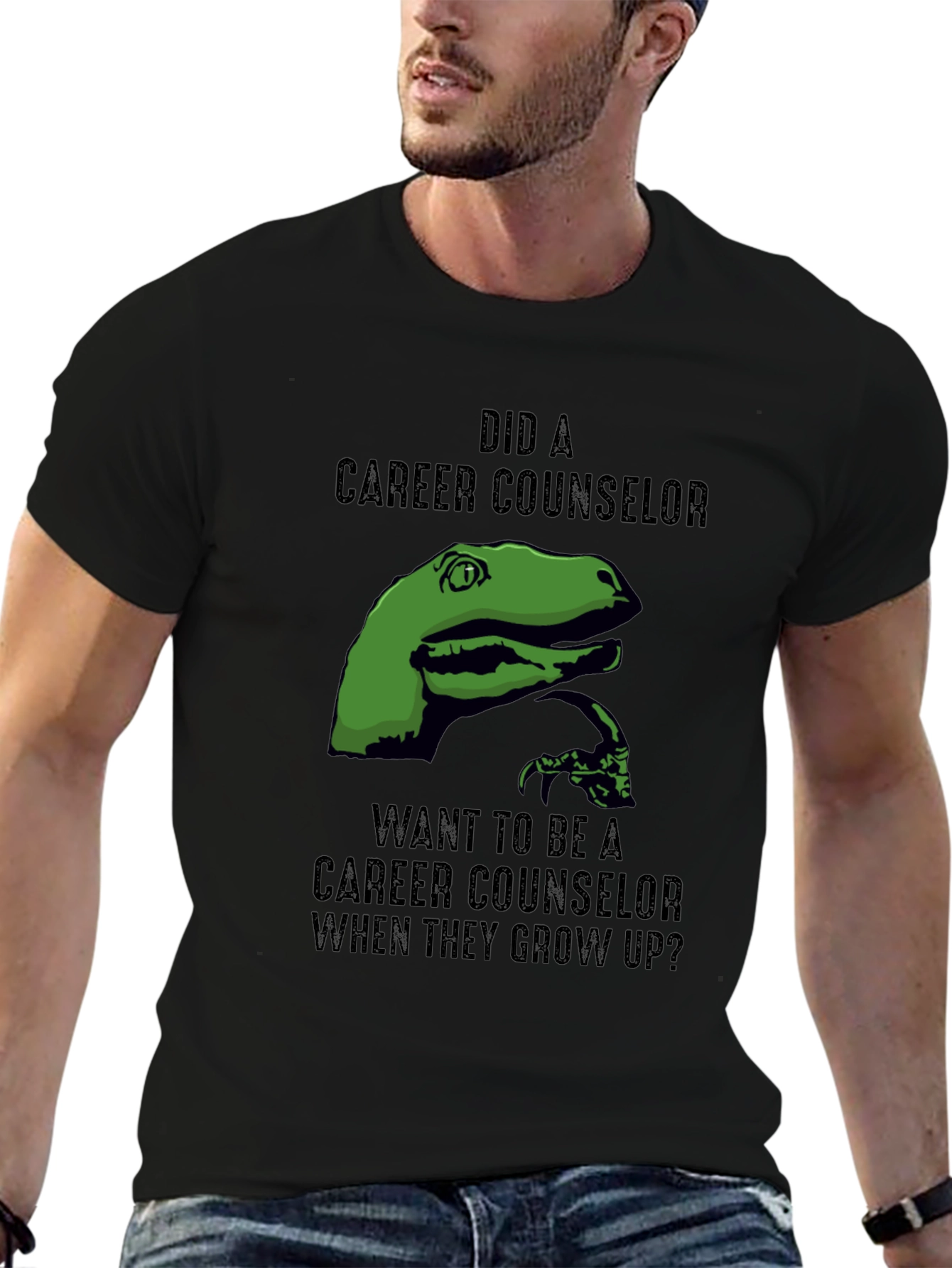 Dinosaur Career Counselor Humor T-Shirt