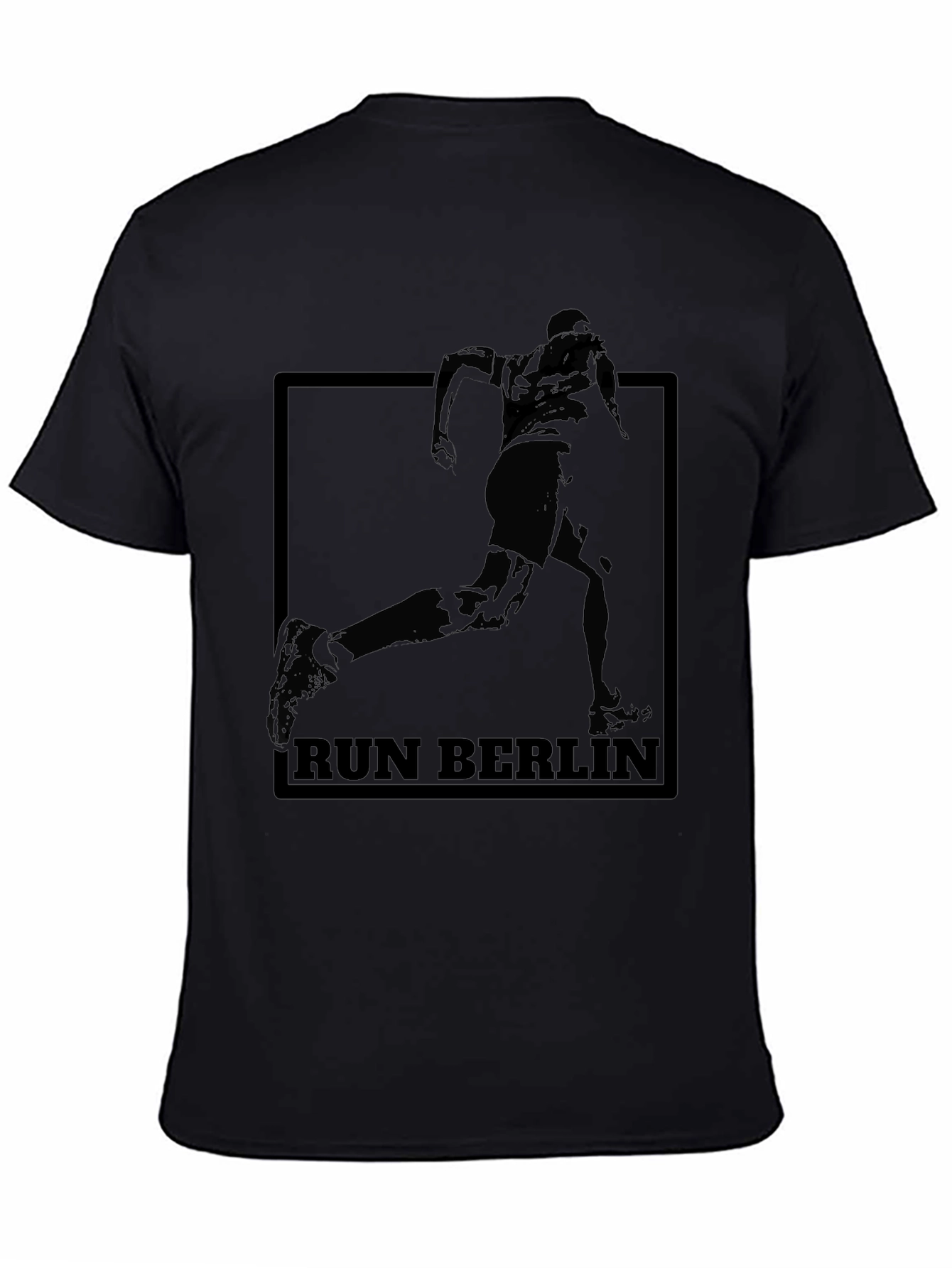 Run Berlin Graphic Tee - Black Cotton T-Shirt