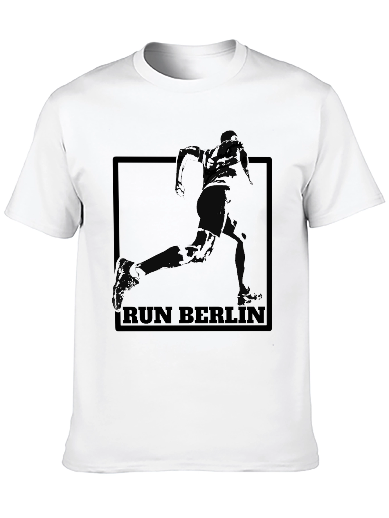 Run Berlin Graphic Tee - Black Cotton T-Shirt