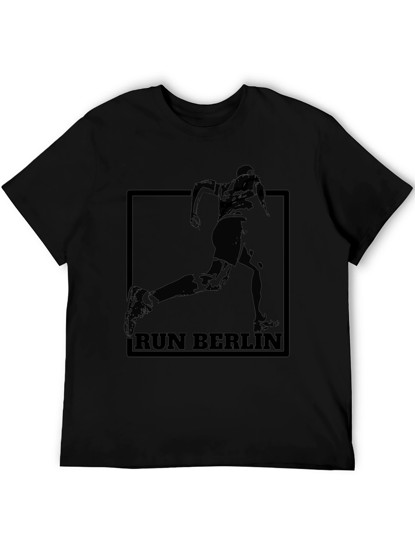 Run Berlin Graphic Tee - Black Cotton T-Shirt