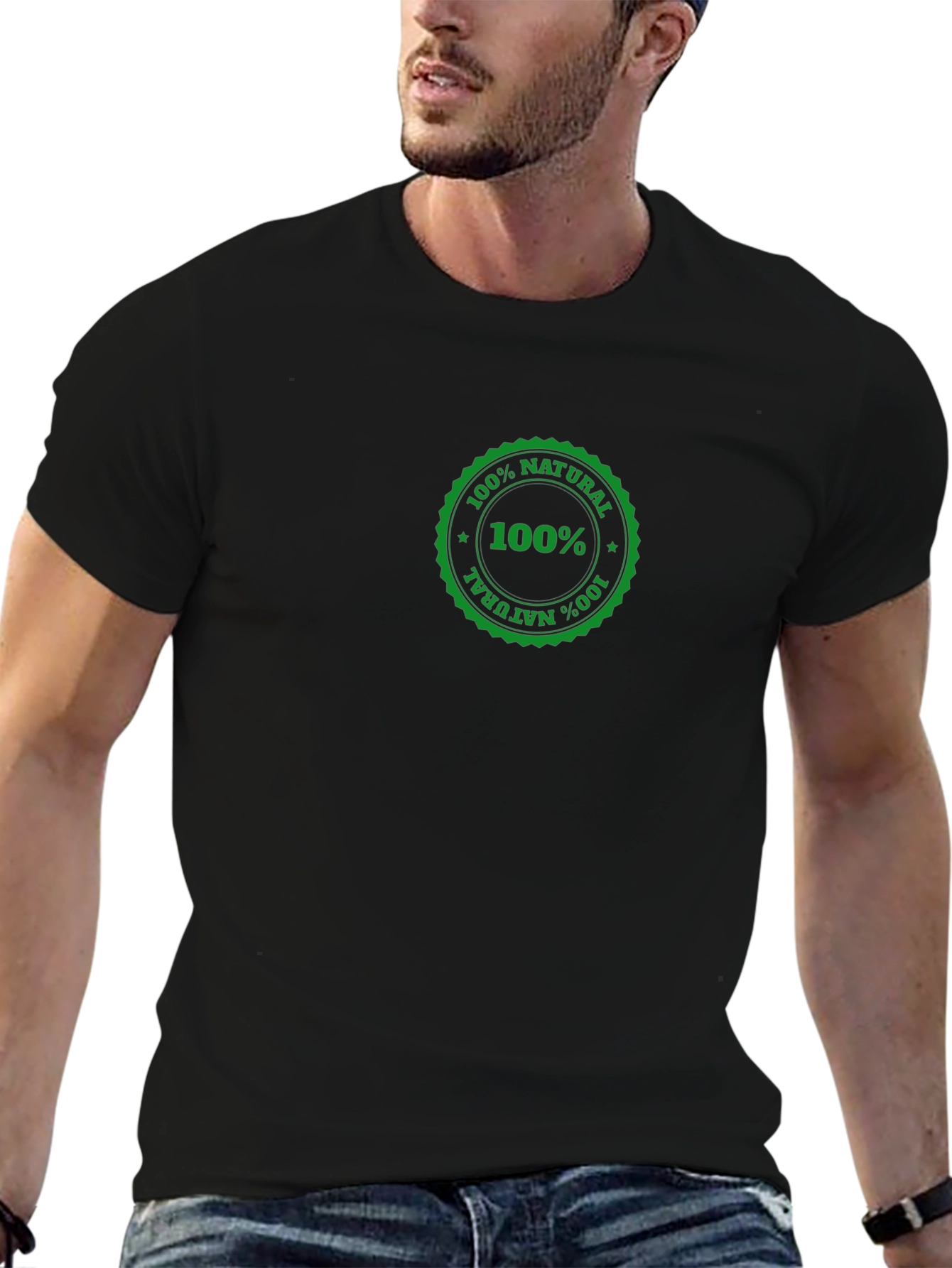 100% Natural Black T-Shirt