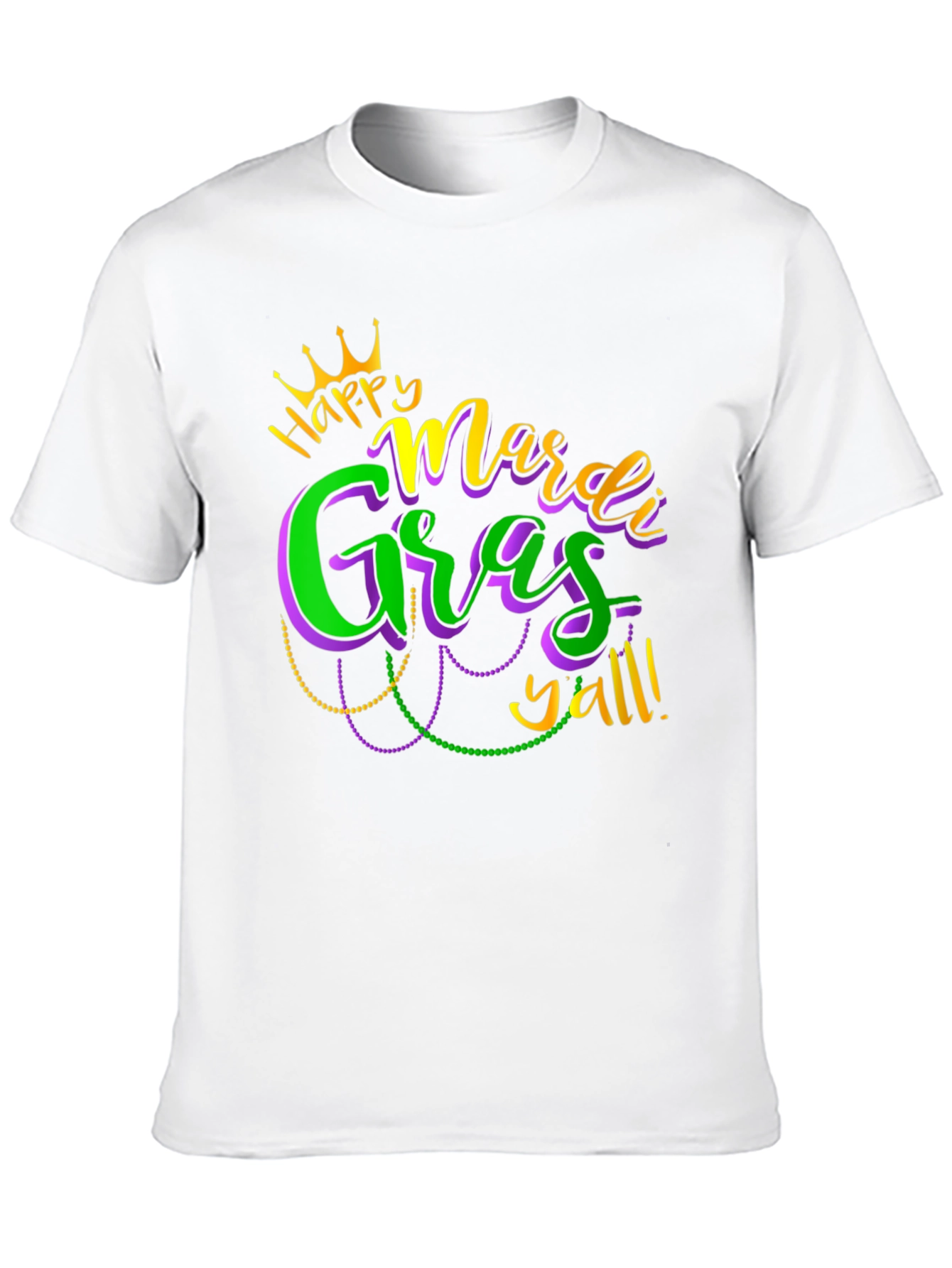 Mardi Gras Yall Graphic Tee - Black