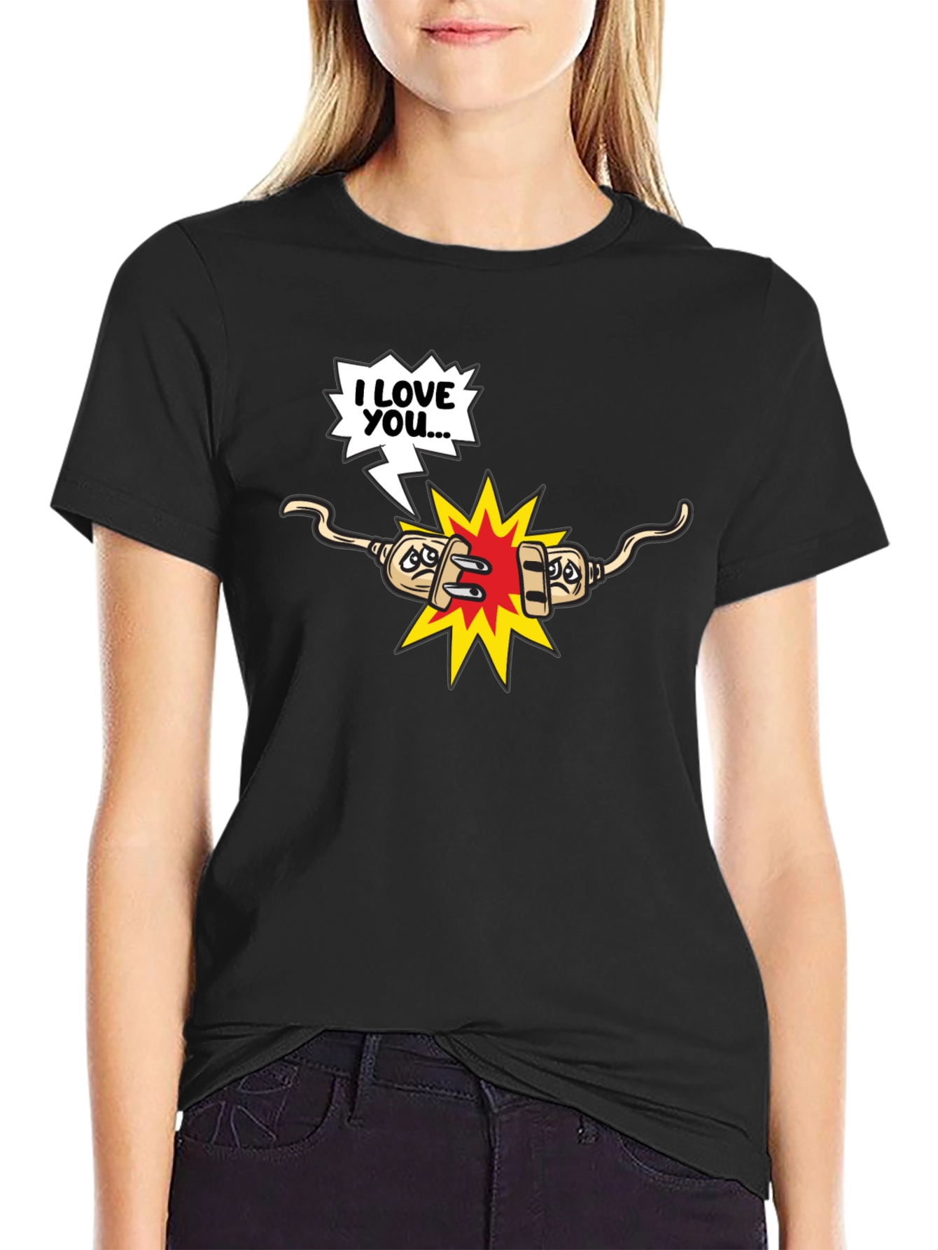 Funny Electrical T-Shirt - Shocking Love