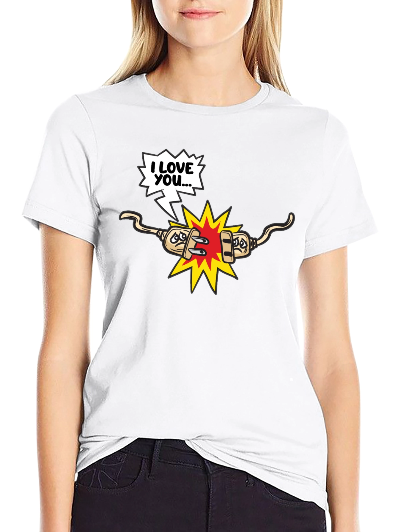 Funny Electrical T-Shirt - Shocking Love